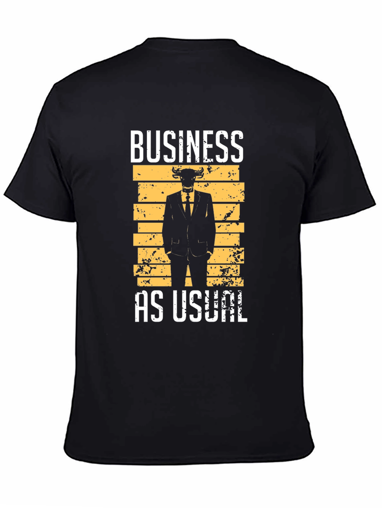 Black Business As Usual Bull T-Shirt view 4