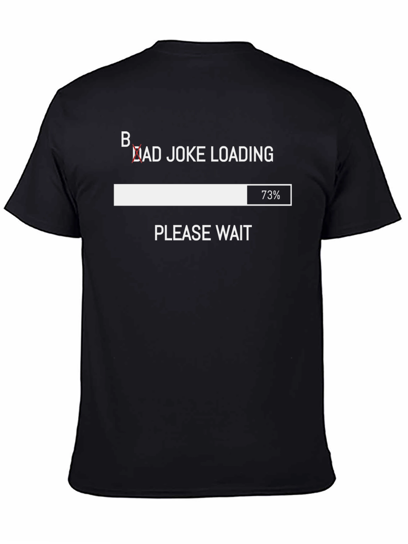 Black Dad Joke Loading T-Shirt - Funny Humor Tee view 4