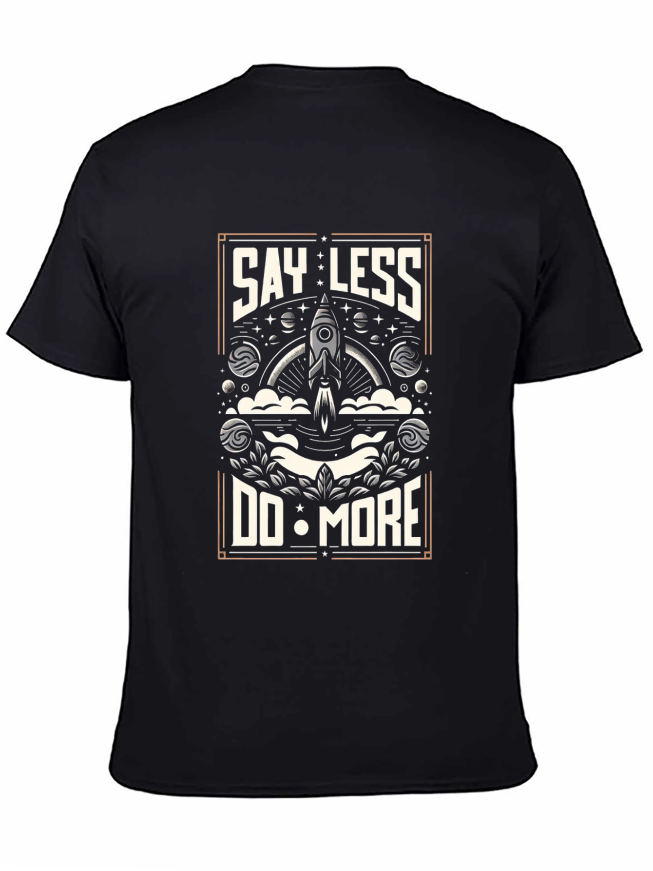 Black Say Less Do More Graphic Tee view 4