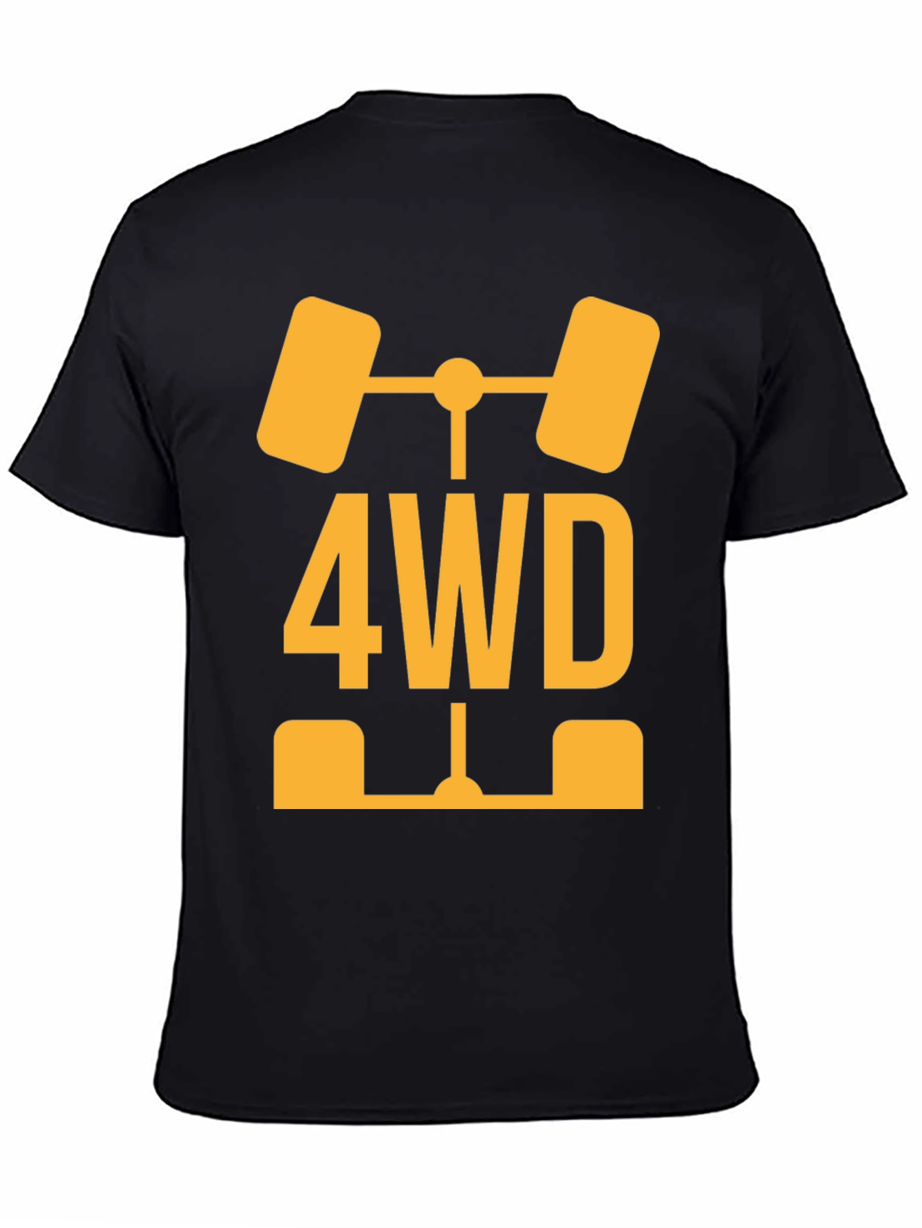 Black 4WD Off-Road Vehicle T-Shirt - Black view 4