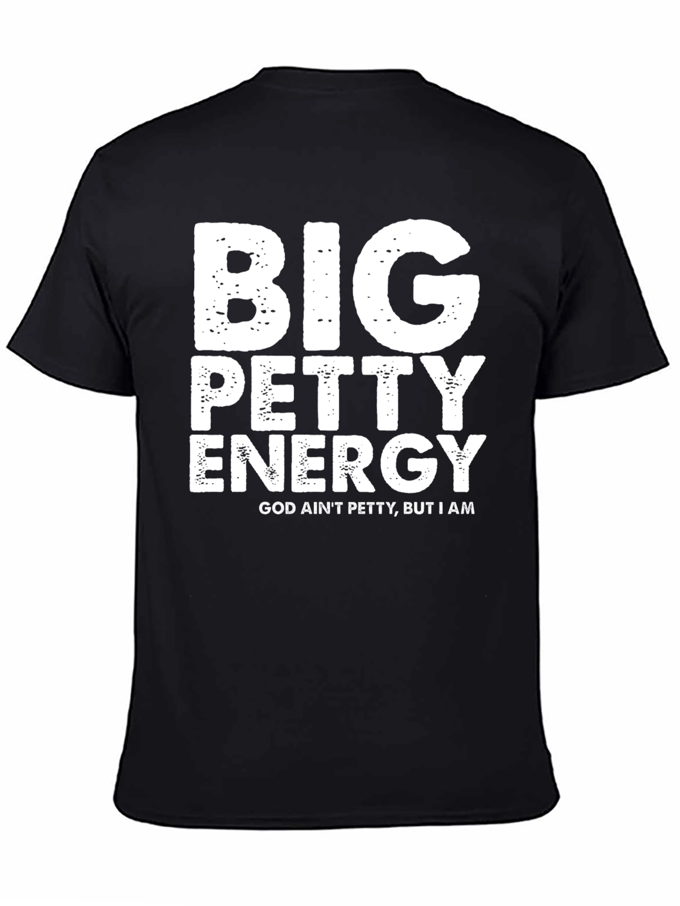 Black Big Petty Energy Graphic Tee view 4