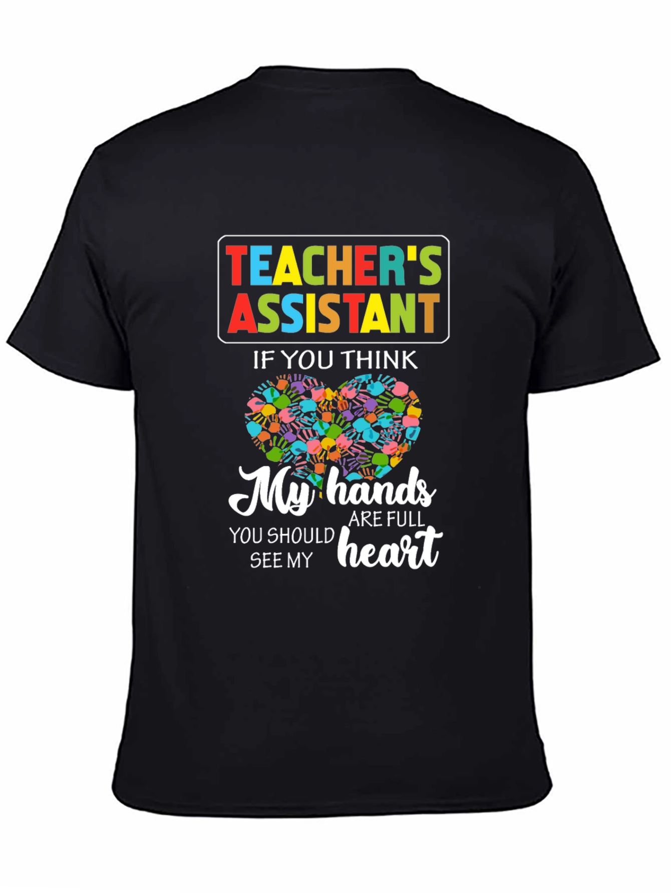 Black Teacher's Assistant T-Shirt view 4