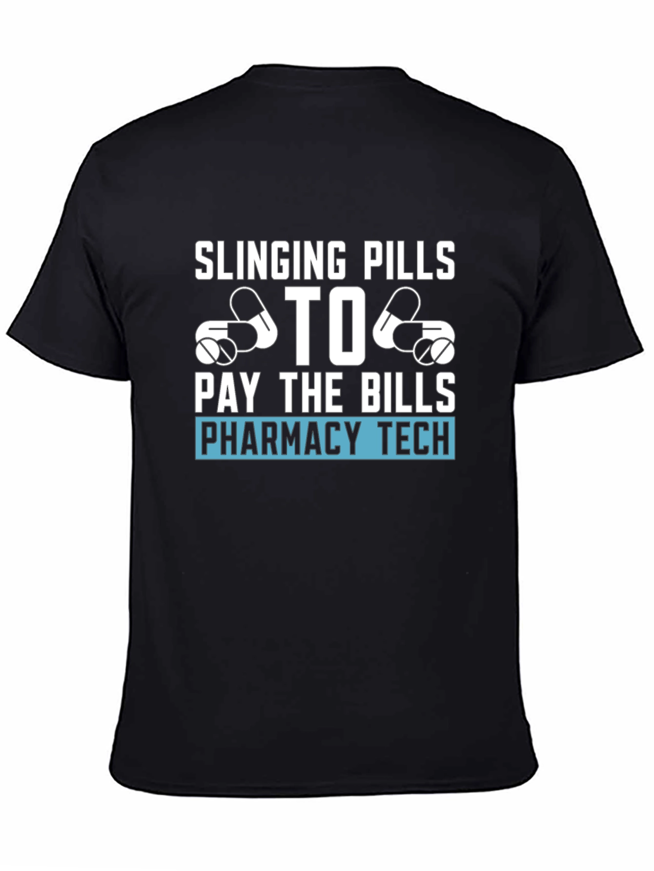 Black Pharmacy Tech T-Shirt - Slinging Pills view 4