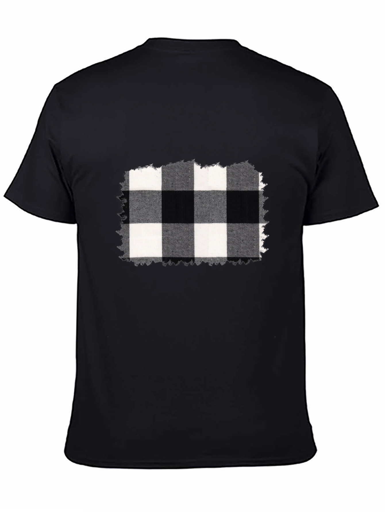 Black Buffalo Plaid Graphic Tee view 4