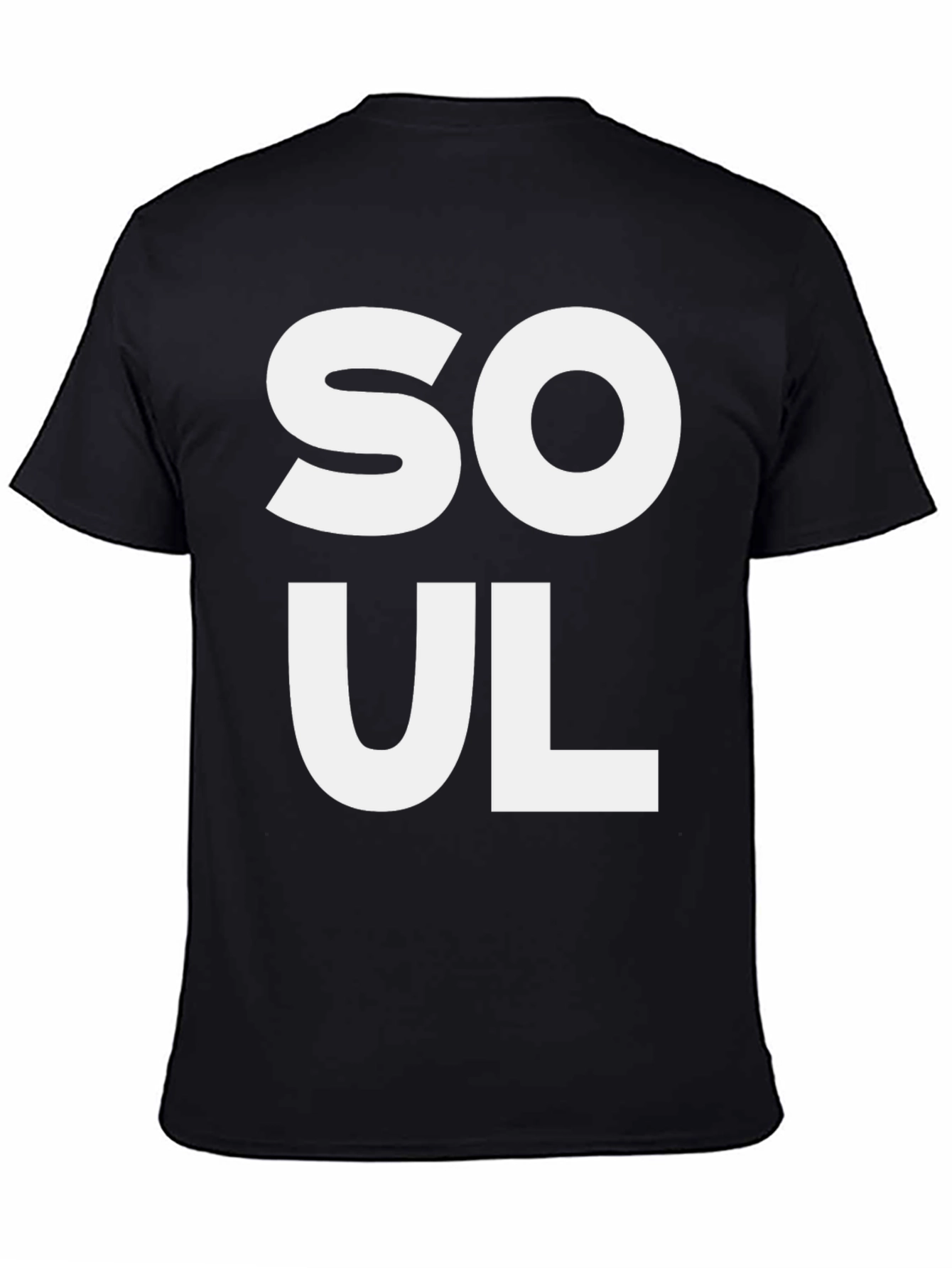 Black Soul Graphic Print Black T-Shirt view 4