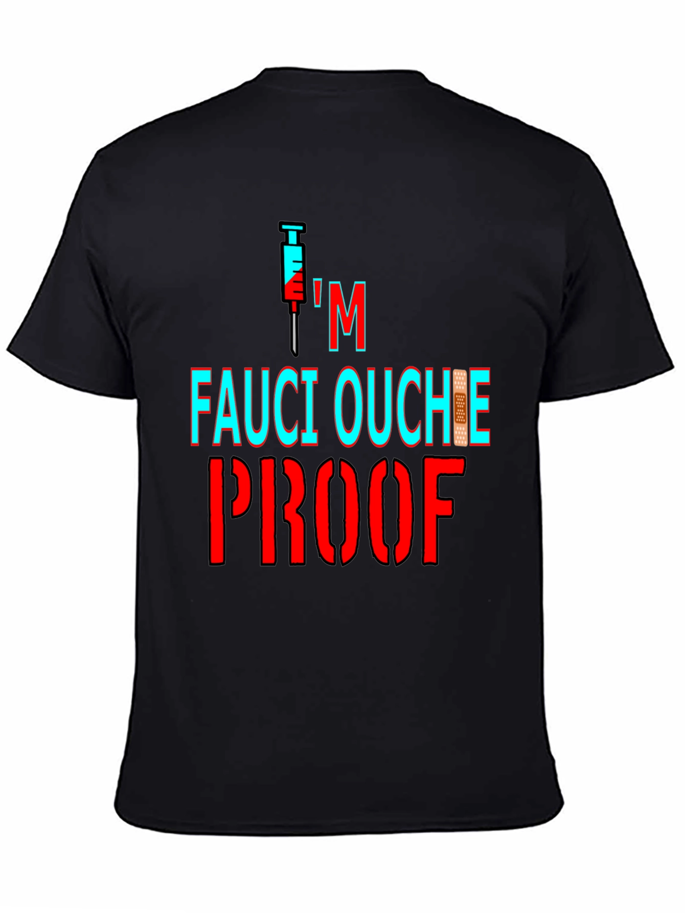 Black Fauci Ouchie Proof Graphic Tee - Black view 4