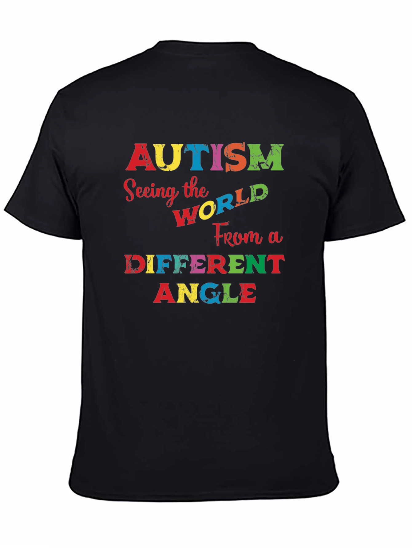 Black Autism Awareness Graphic Tee - Seeing the World Differently view 4