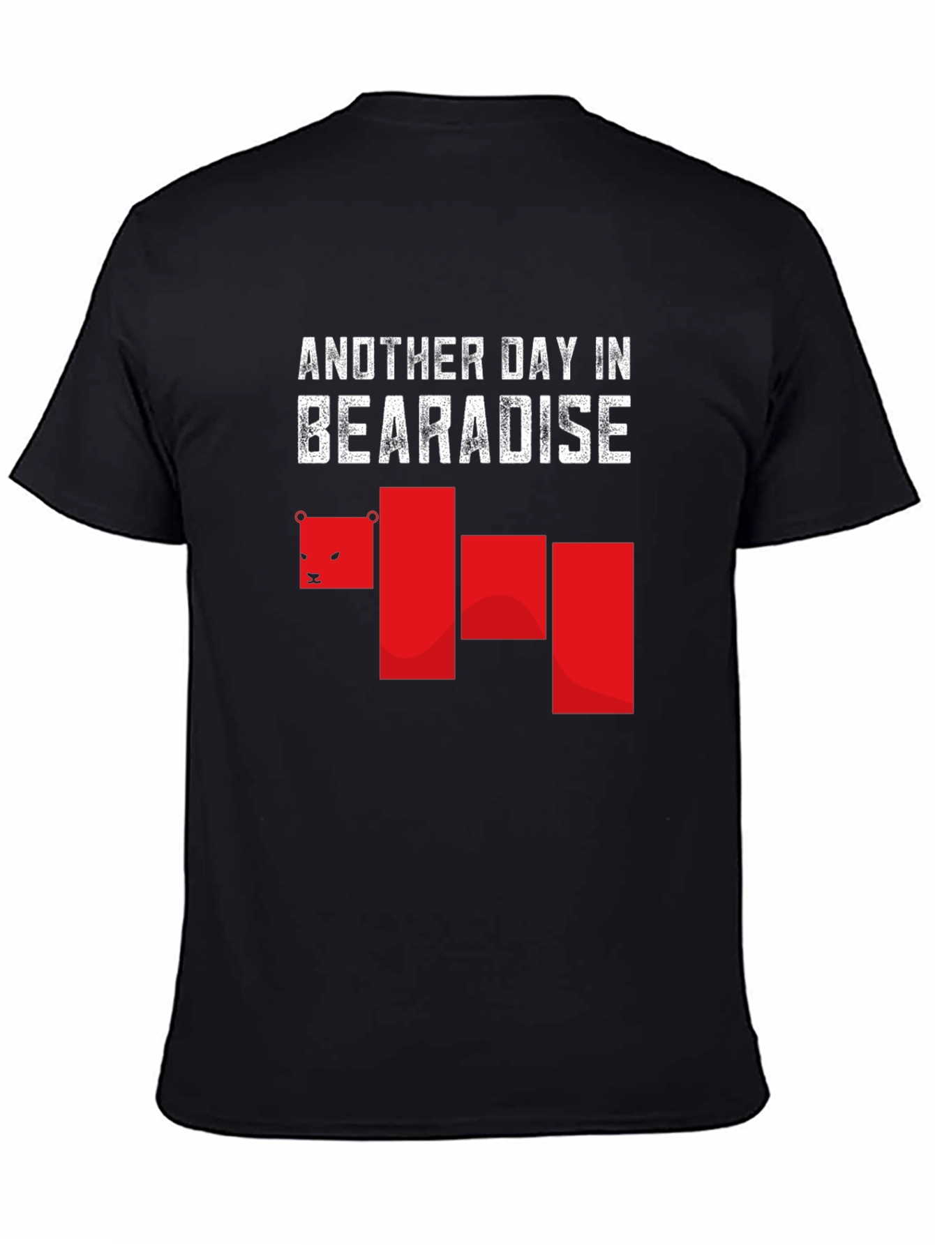 Black Bearadise T-Shirt: Relaxed Fit, Cool Graphic Tee view 4