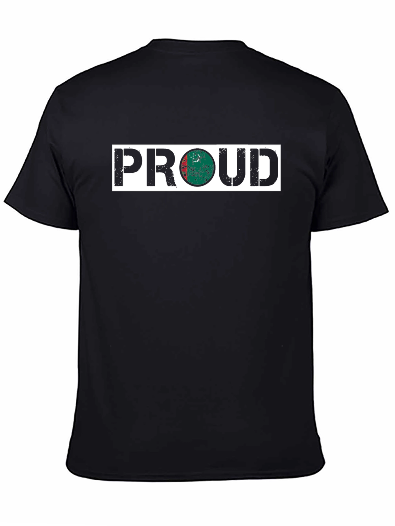 Black Proud Country Flag Graphic T-Shirt view 4