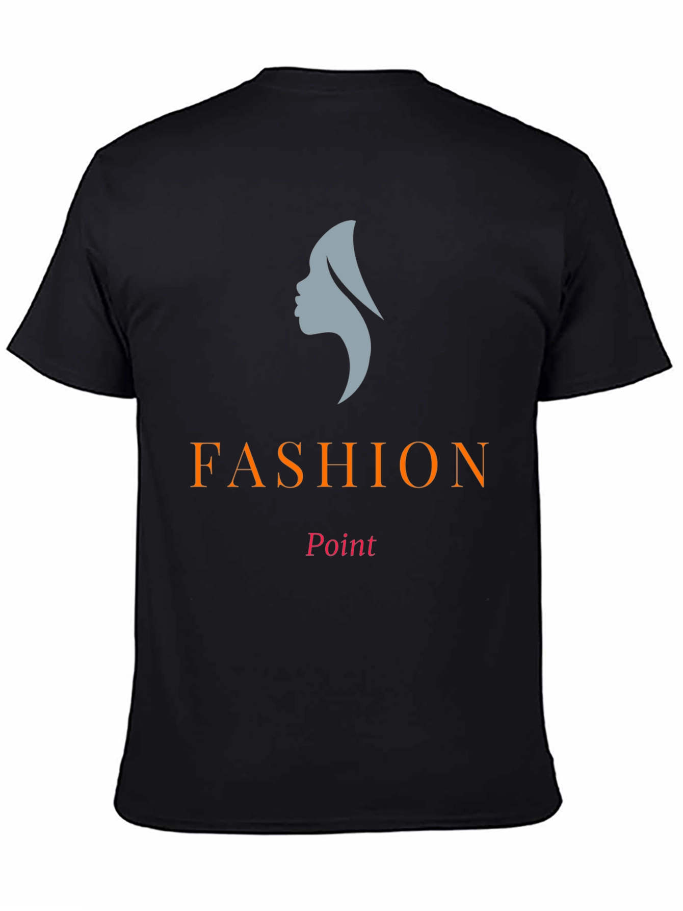 Black Fashion Point Graphic Tee - Stylish Black T-Shirt view 4