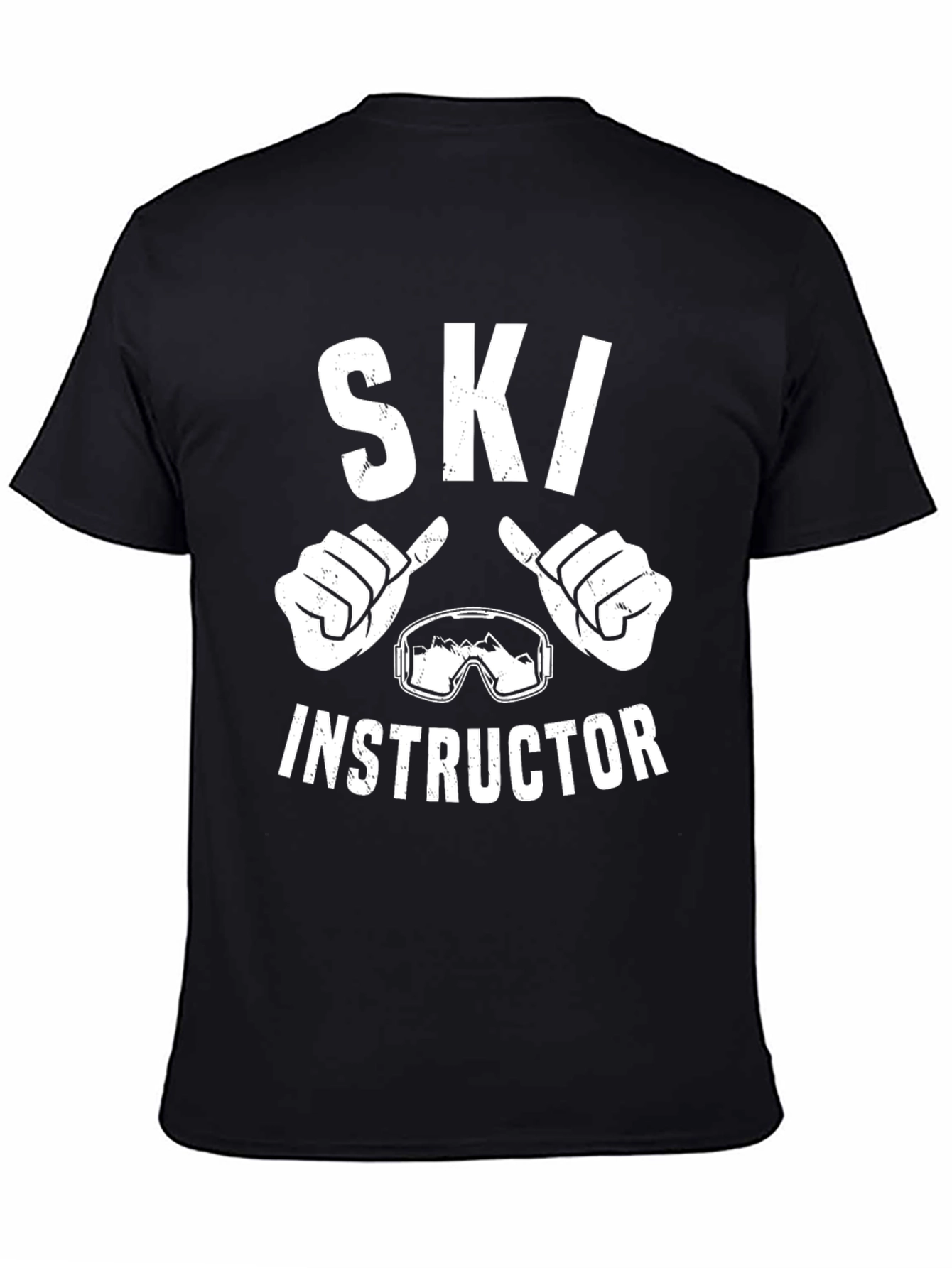 Black Ski Instructor Graphic T-Shirt view 4