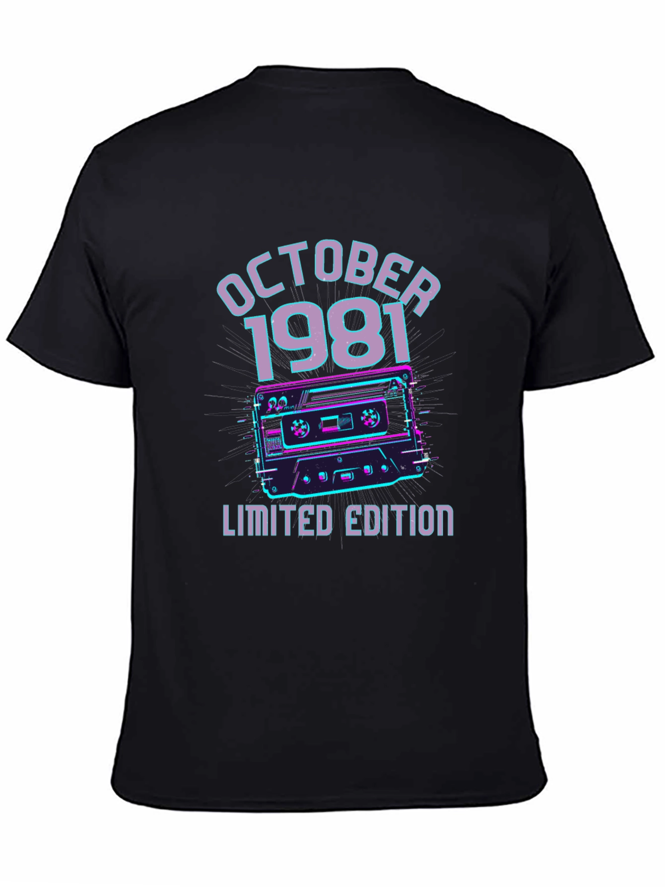 Black October 1981 Limited Edition Cassette Graphic T-Shirt view 4