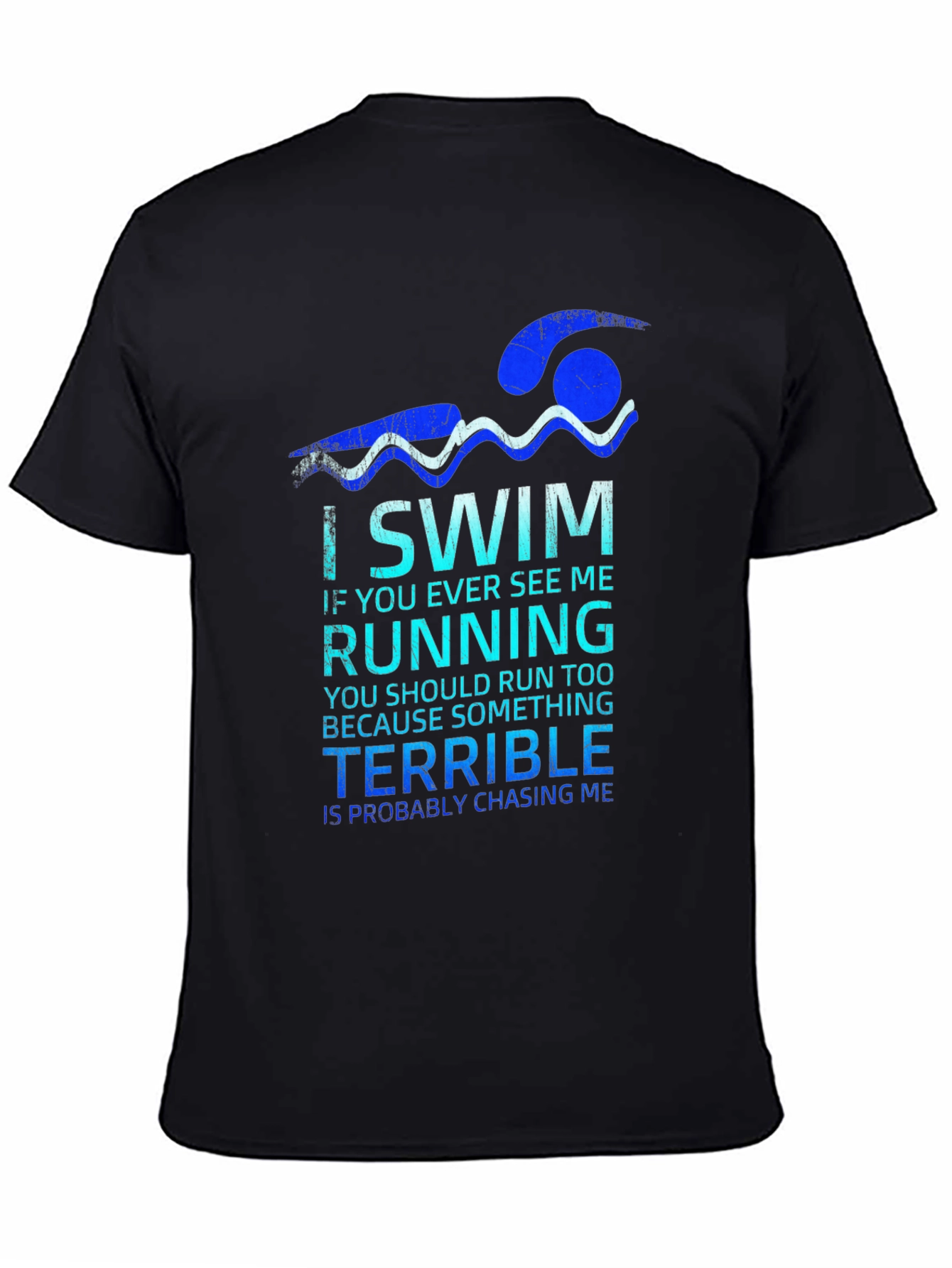 Black I Swim Terrible Chasing Me Graphic Tee view 4