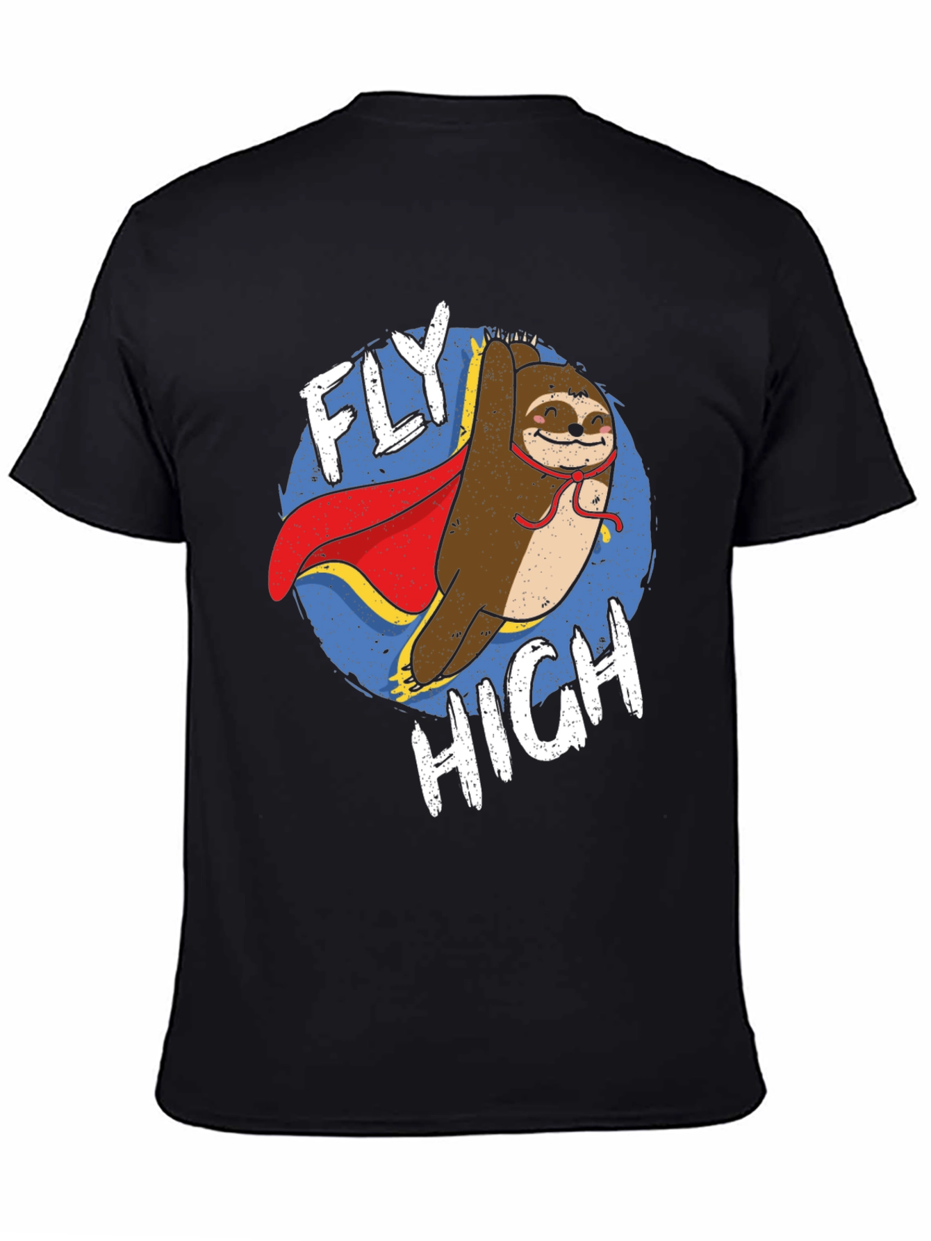 Black Fly High Sloth Graphic T-Shirt view 4