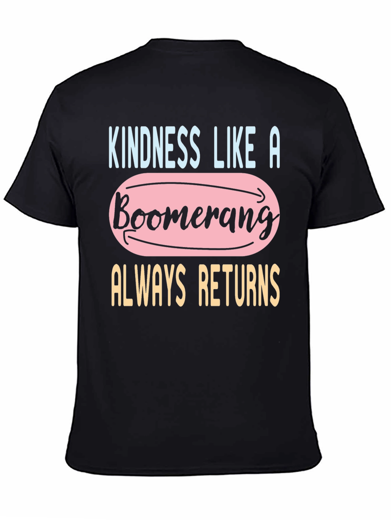 Black Kindness Boomerang Graphic Tee - Always Returns view 4