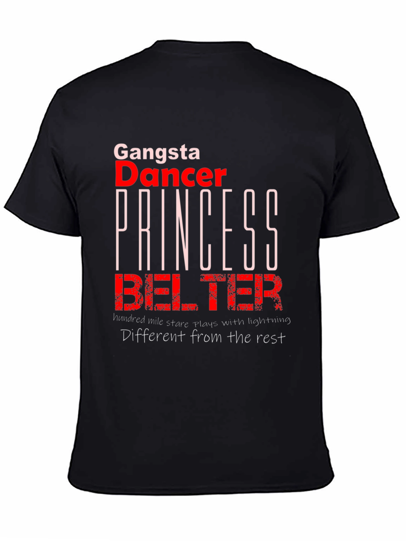 Black Gangsta Dancer Princess Belter T-Shirt view 4