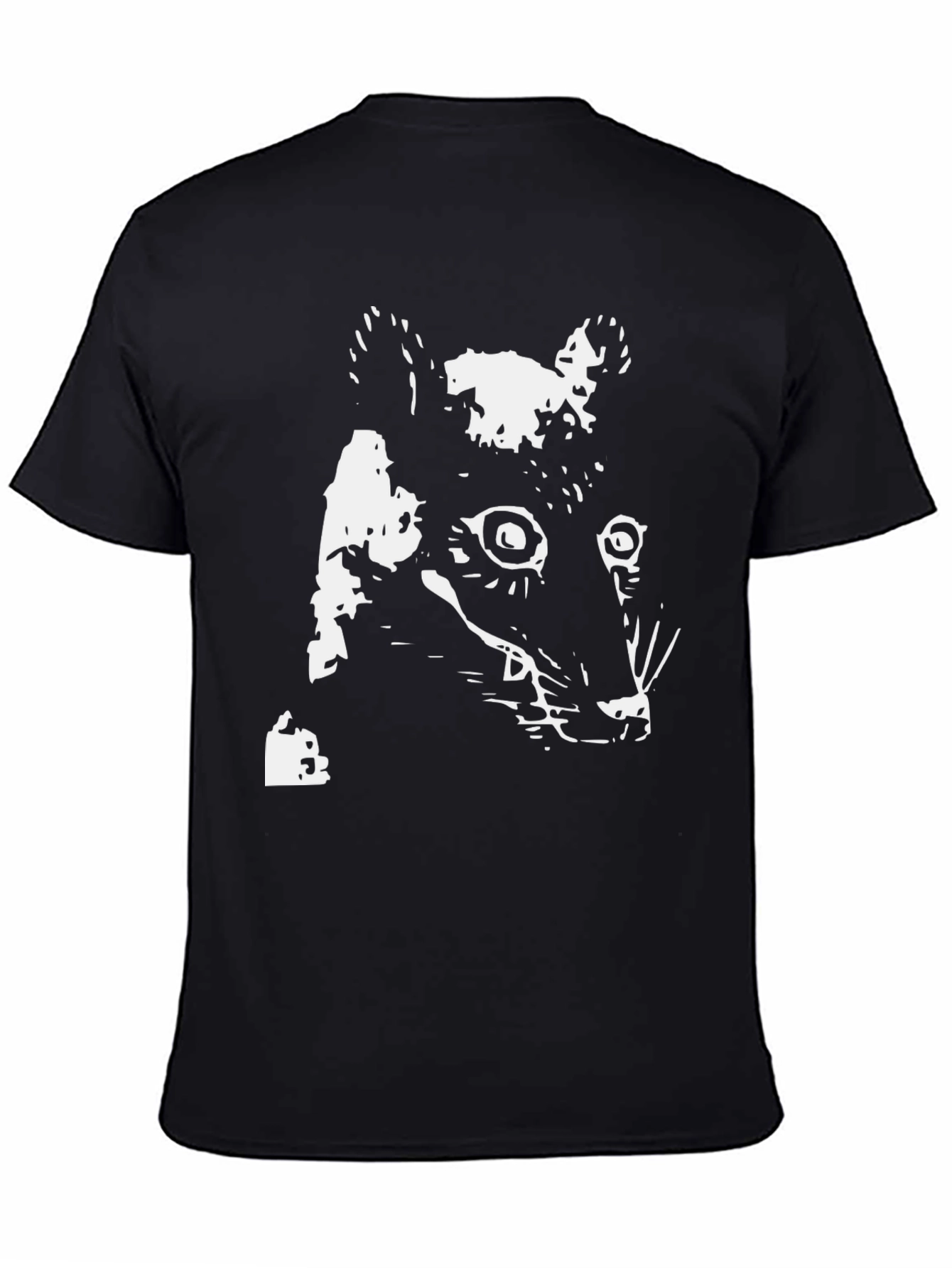 Black Cool Black T-Shirt with Opossum Design view 4