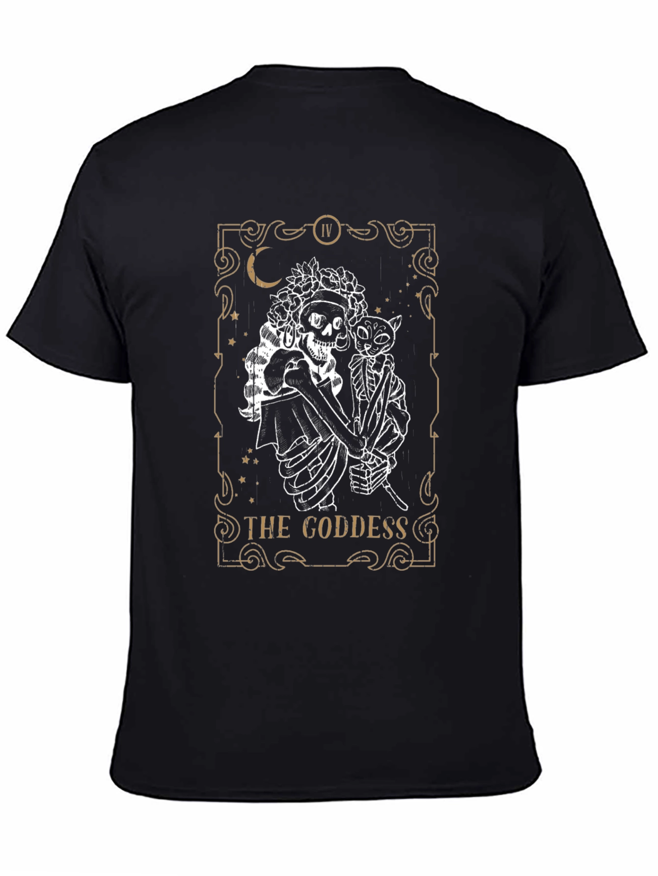 Black The Goddess Tarot Card Graphic Tee - Black view 4