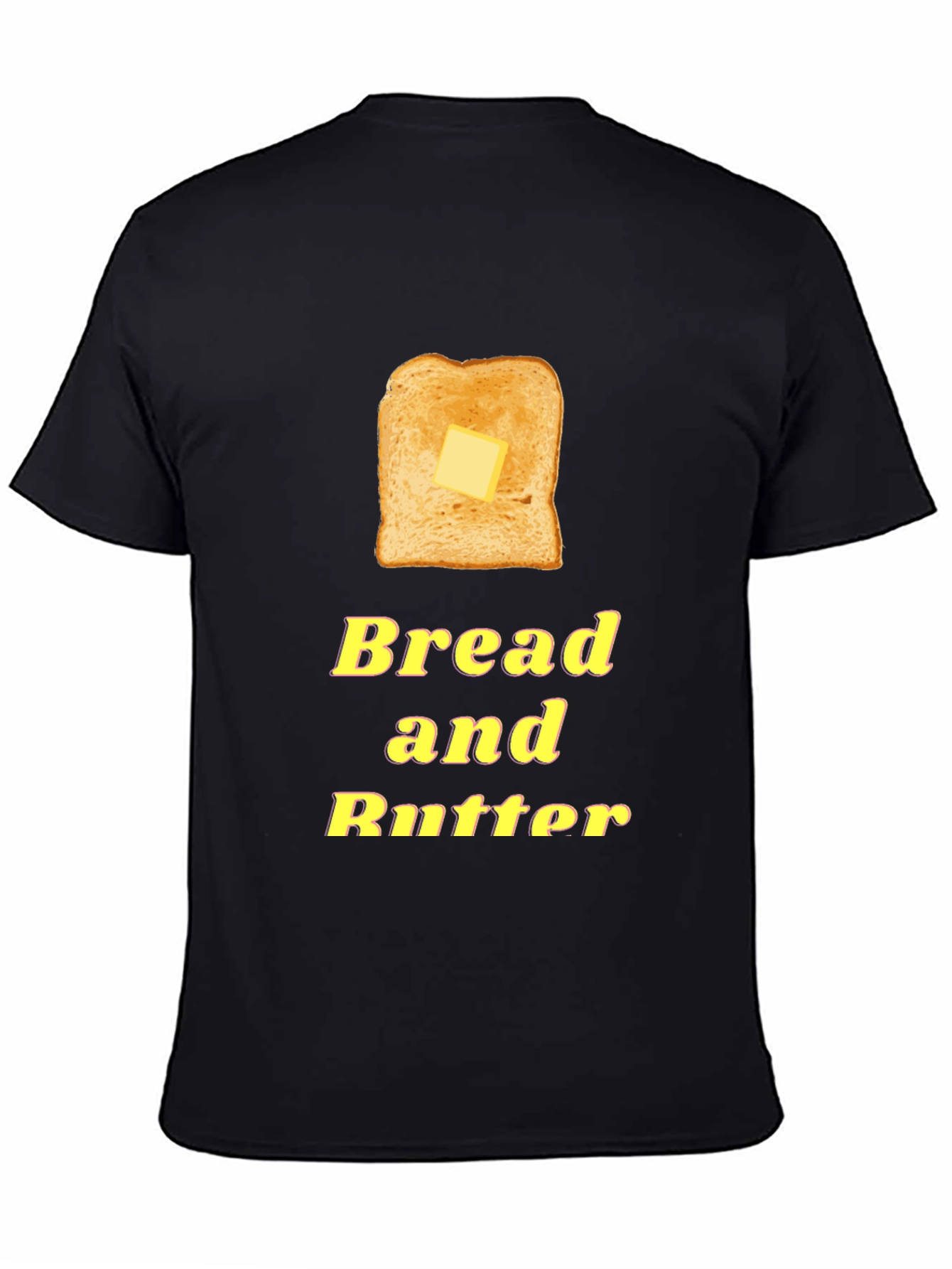 Black Bread and Butter Graphic Tee - Foodie T-Shirt view 4