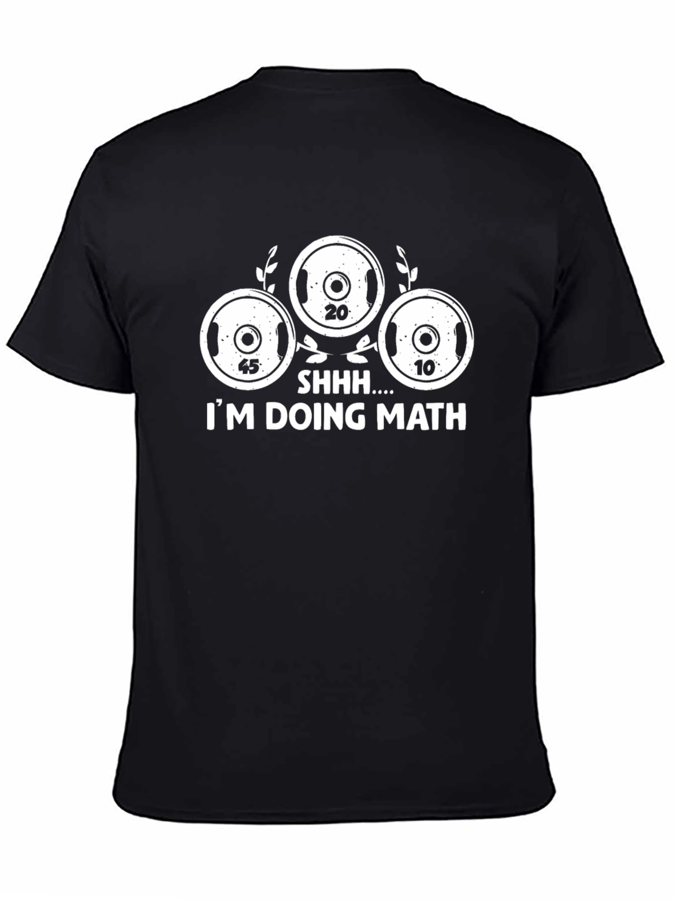 Black SHHH... I'M DOING MATH! Novelty T-Shirt view 4