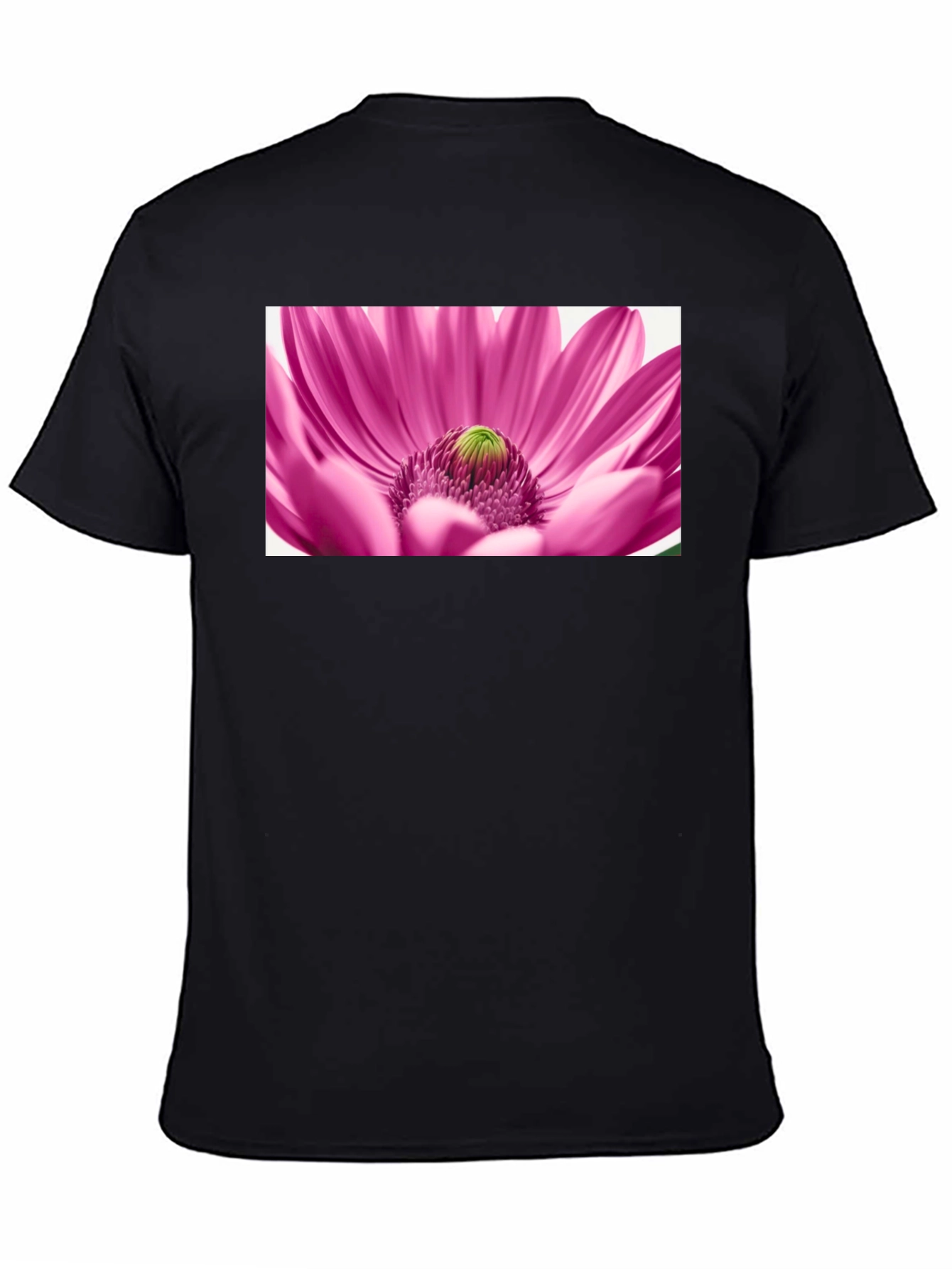Black Floral Print Crew Neck T-Shirt view 4