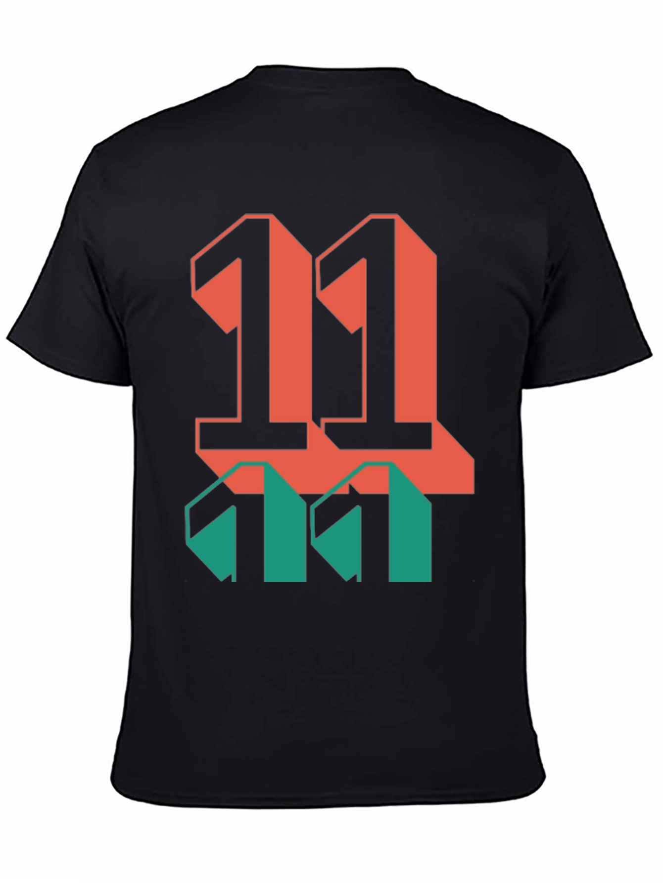 Black Bold Graphic T-Shirt: Retro 11 Design view 4