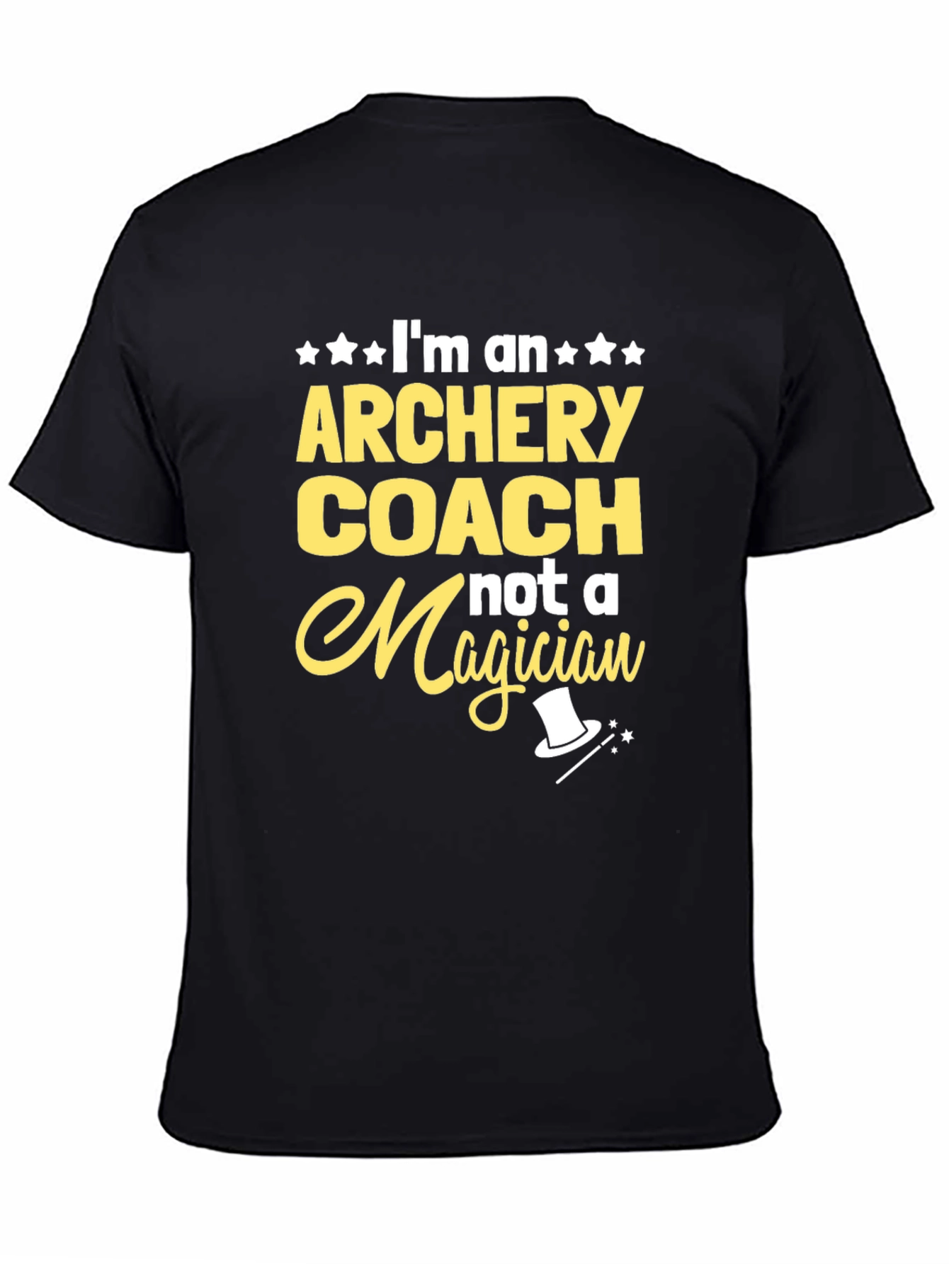 Black Archery Coach T-Shirt - Not A Magician Fun Tee view 4