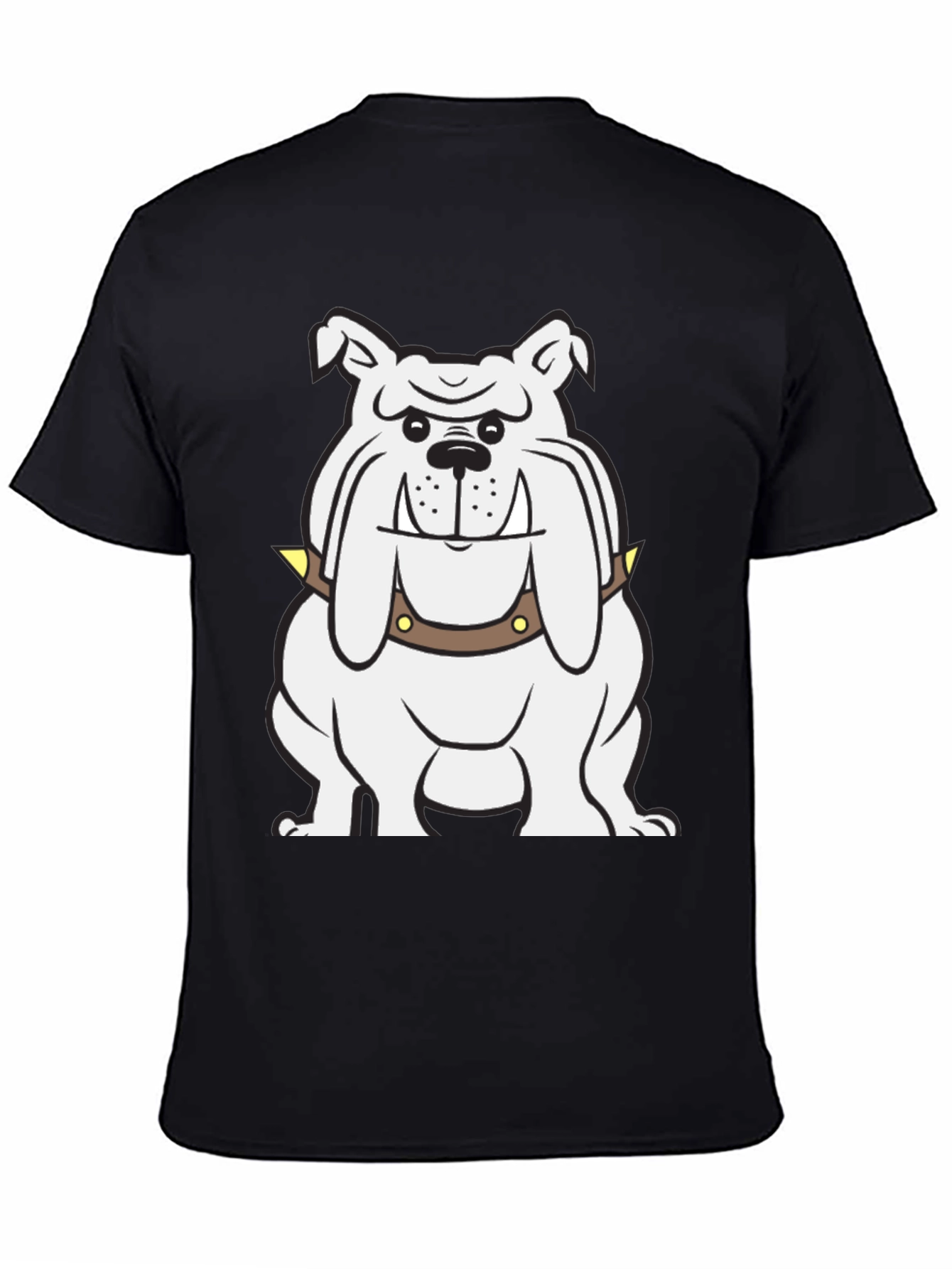 Black Bulldog Graphic Tee - Cool & Casual Black T-Shirt view 4