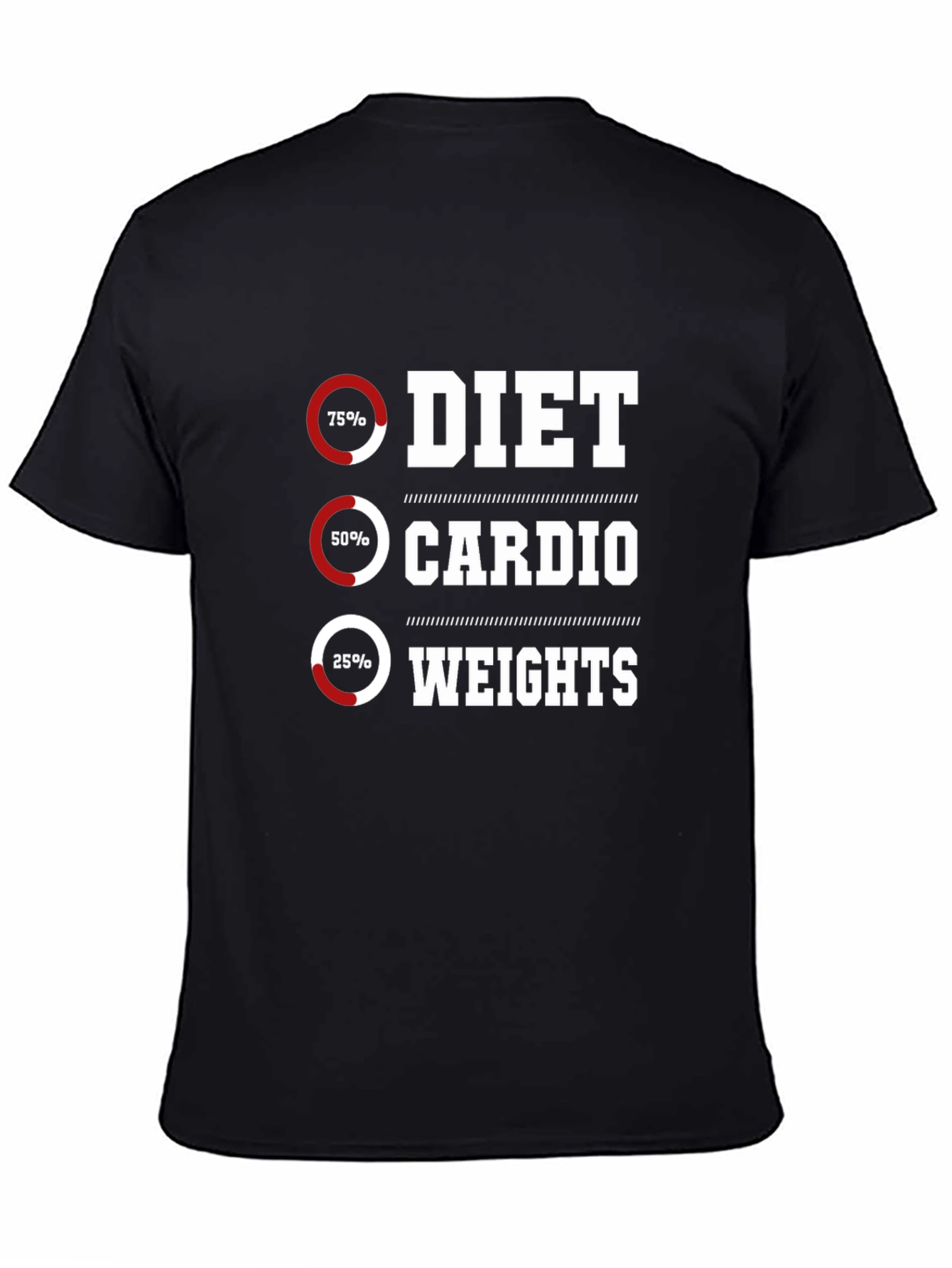 Black Diet, Cardio, Weights Fitness T-Shirt view 4
