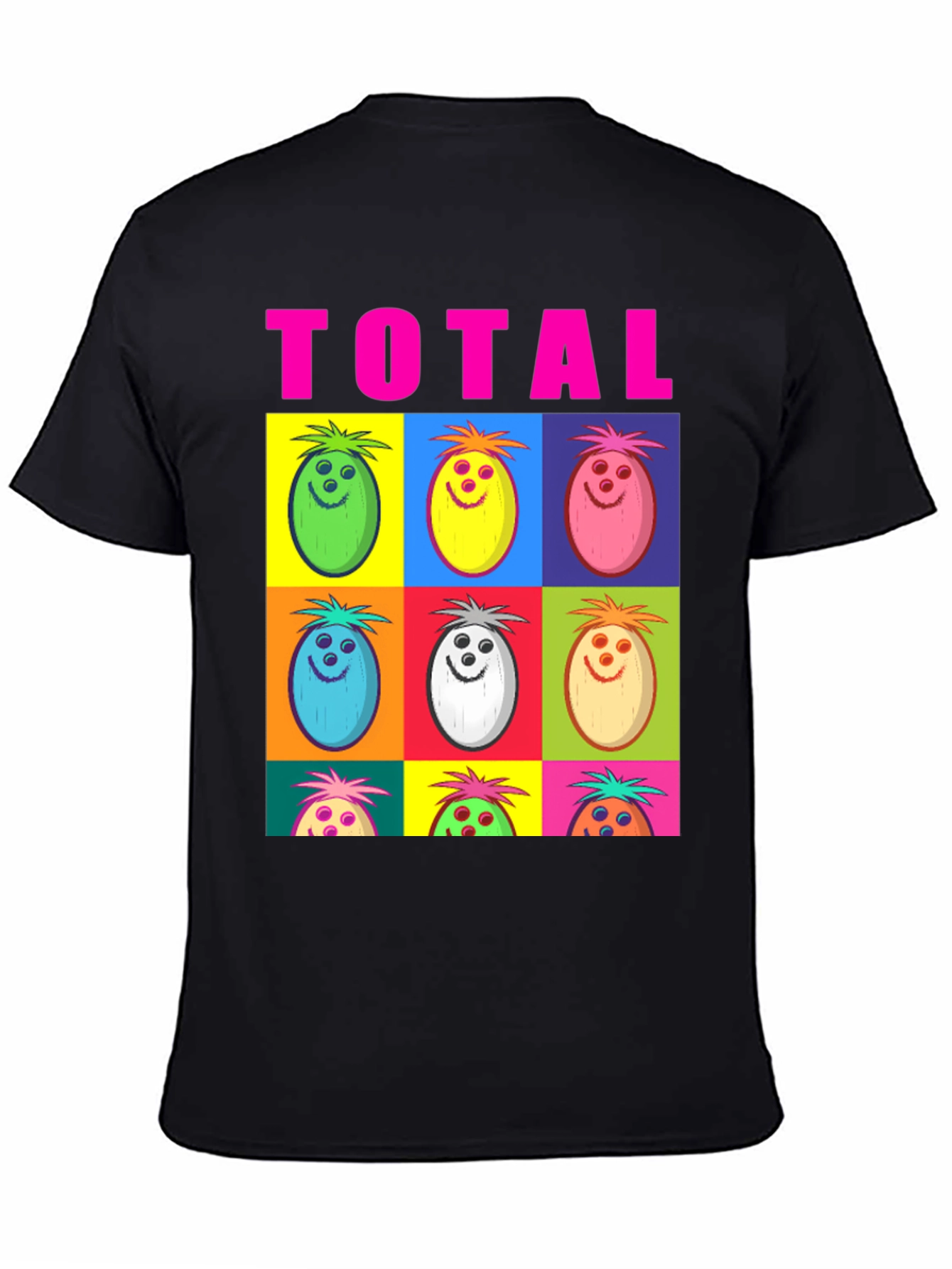 Black Fun Fruit Face Graphic Tee view 4