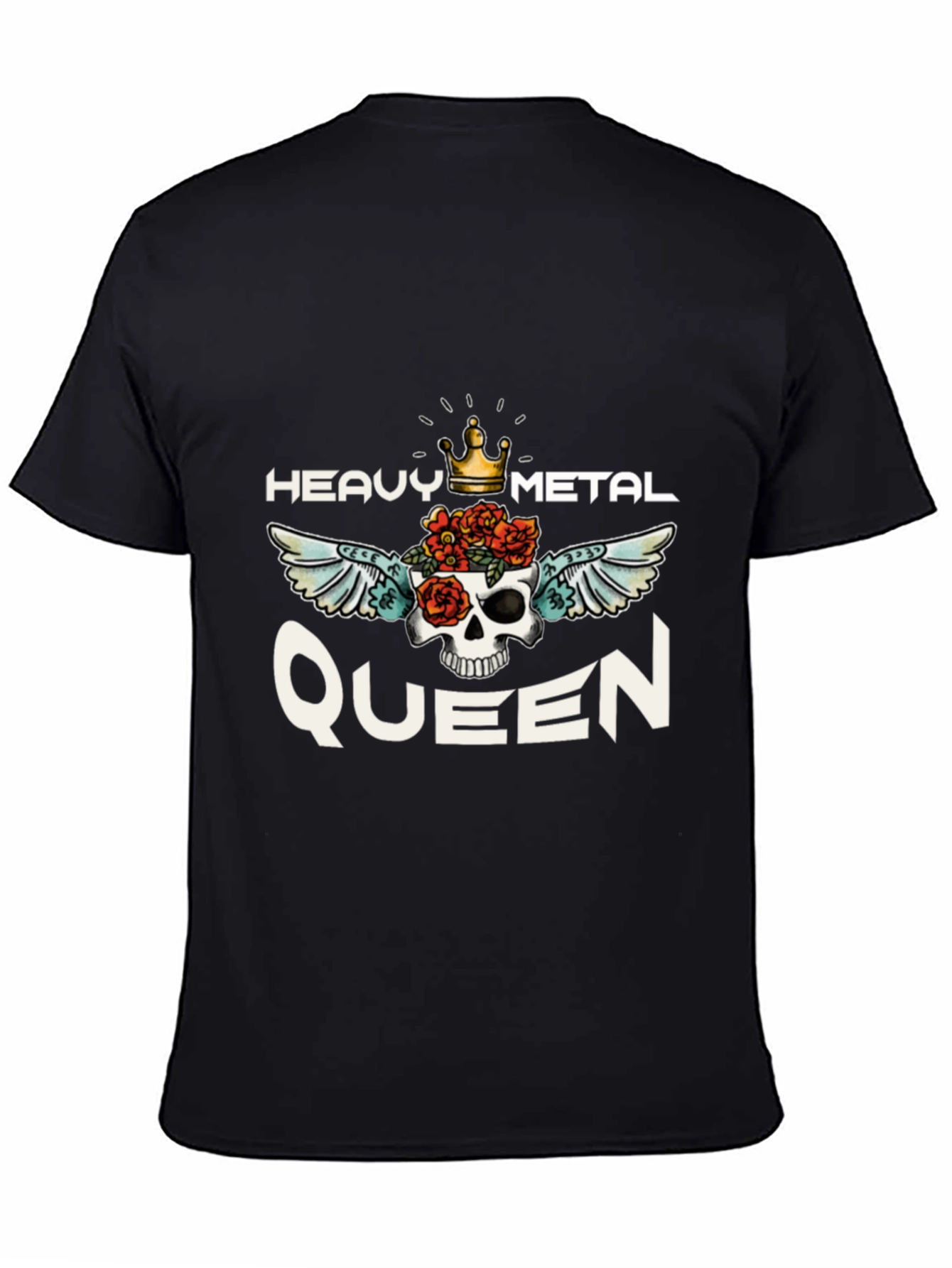 Black Heavy Metal Queen Graphic Tee view 4
