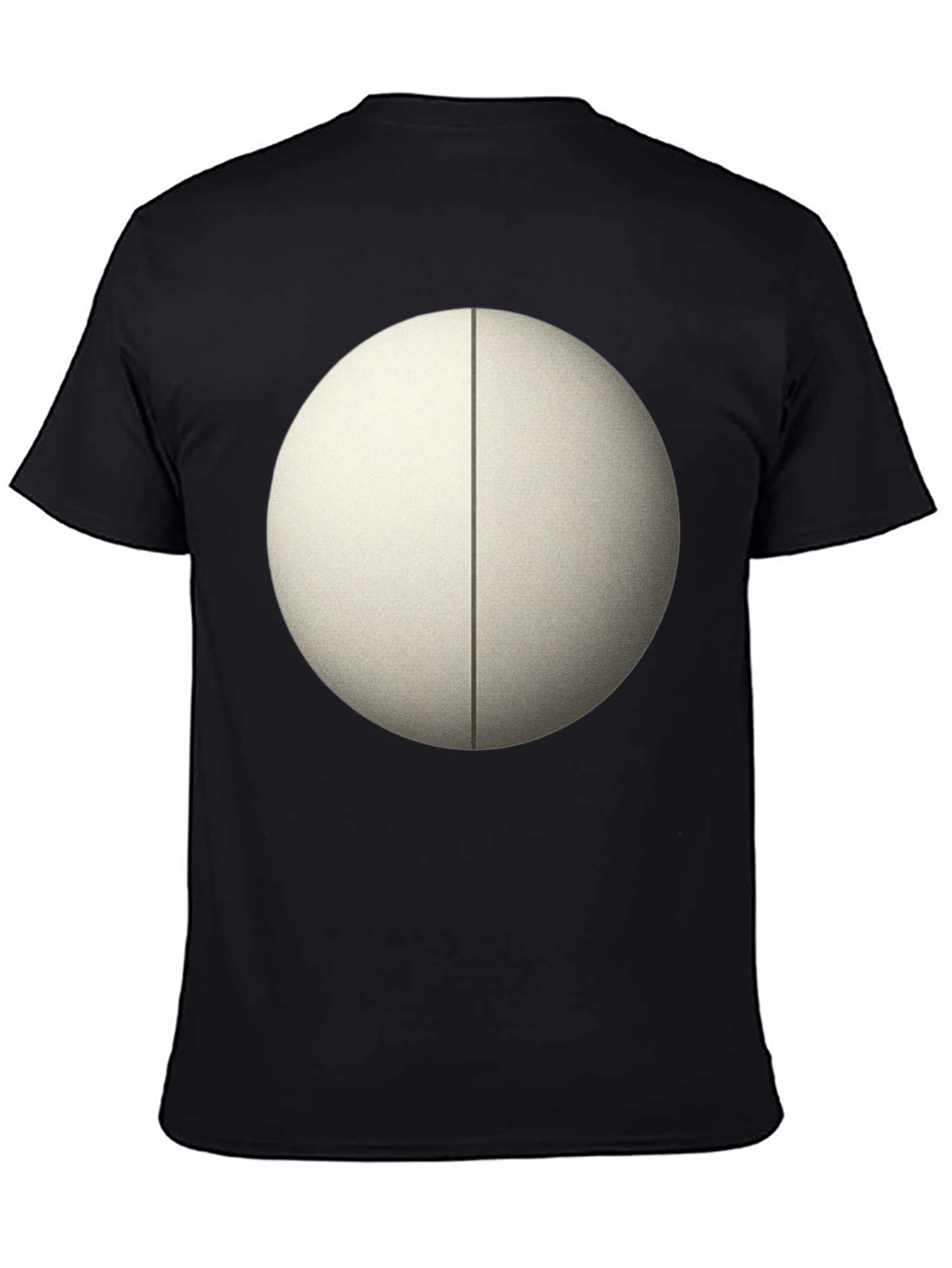 Black Minimalist Circle Tee - Black Cotton Blend view 4