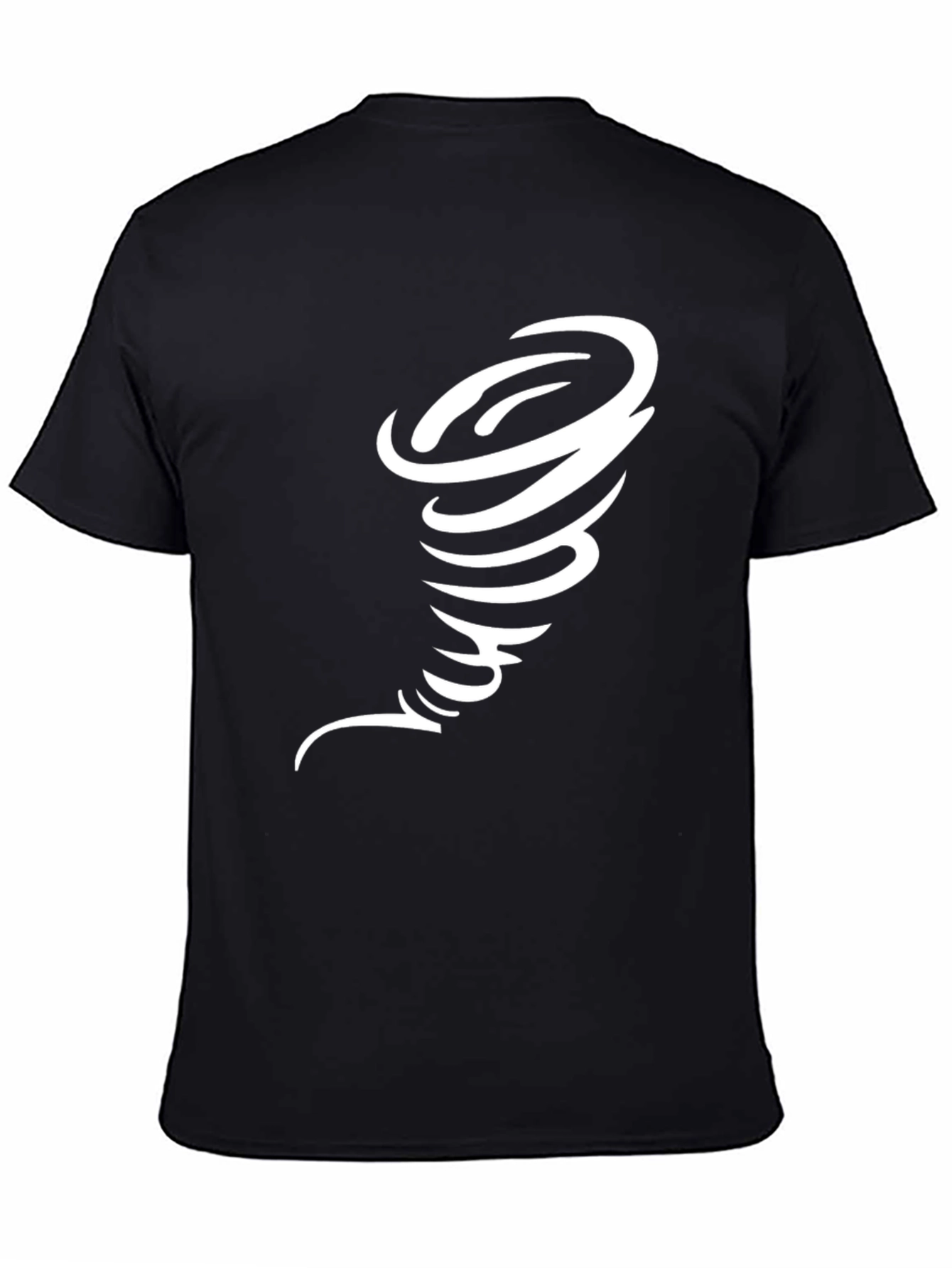 Black Tornado Graphic Print Black T-Shirt view 4
