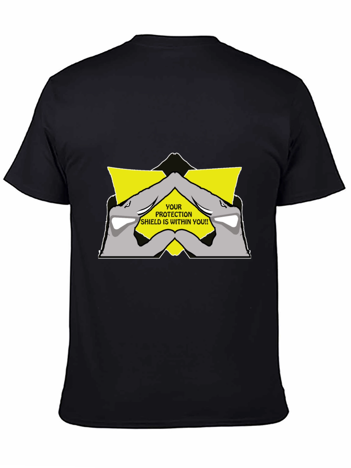 Black Protection Shield Graphic T-Shirt view 4