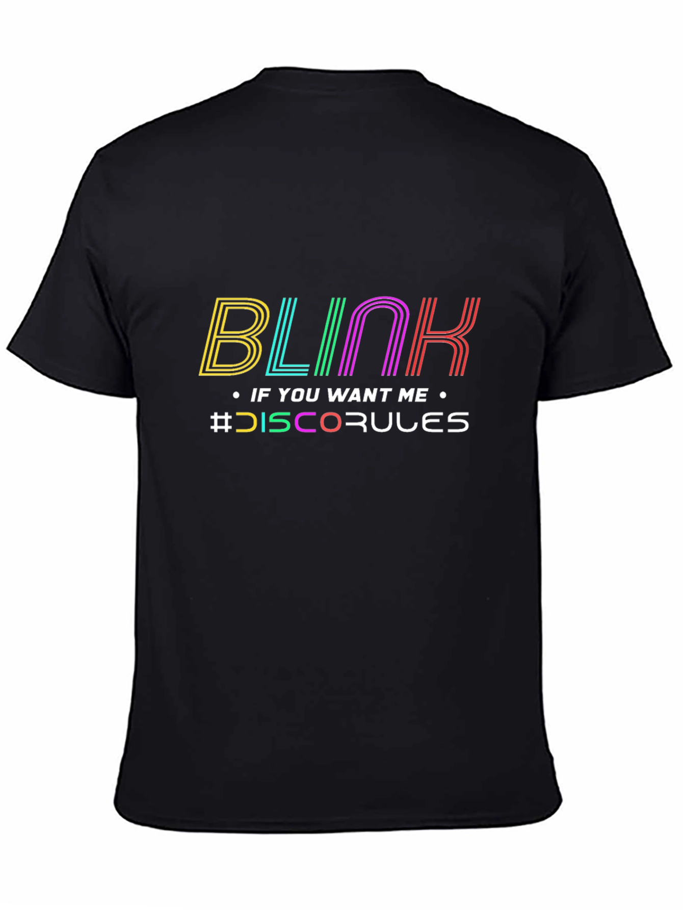 Black Blink Disco Rules Graphic Tee - Black view 4