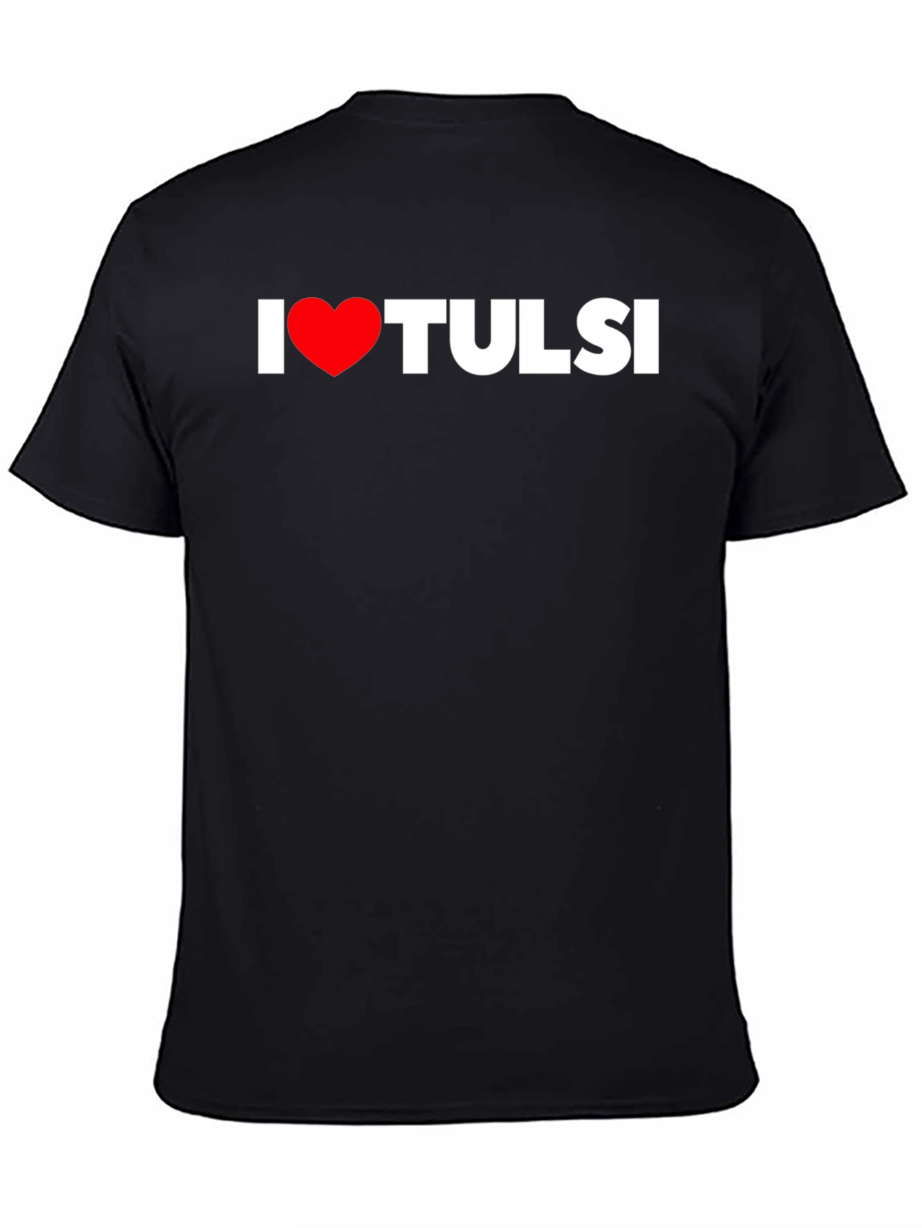 Black I Heart Tulsi T-Shirt - Classic Black Tee view 4