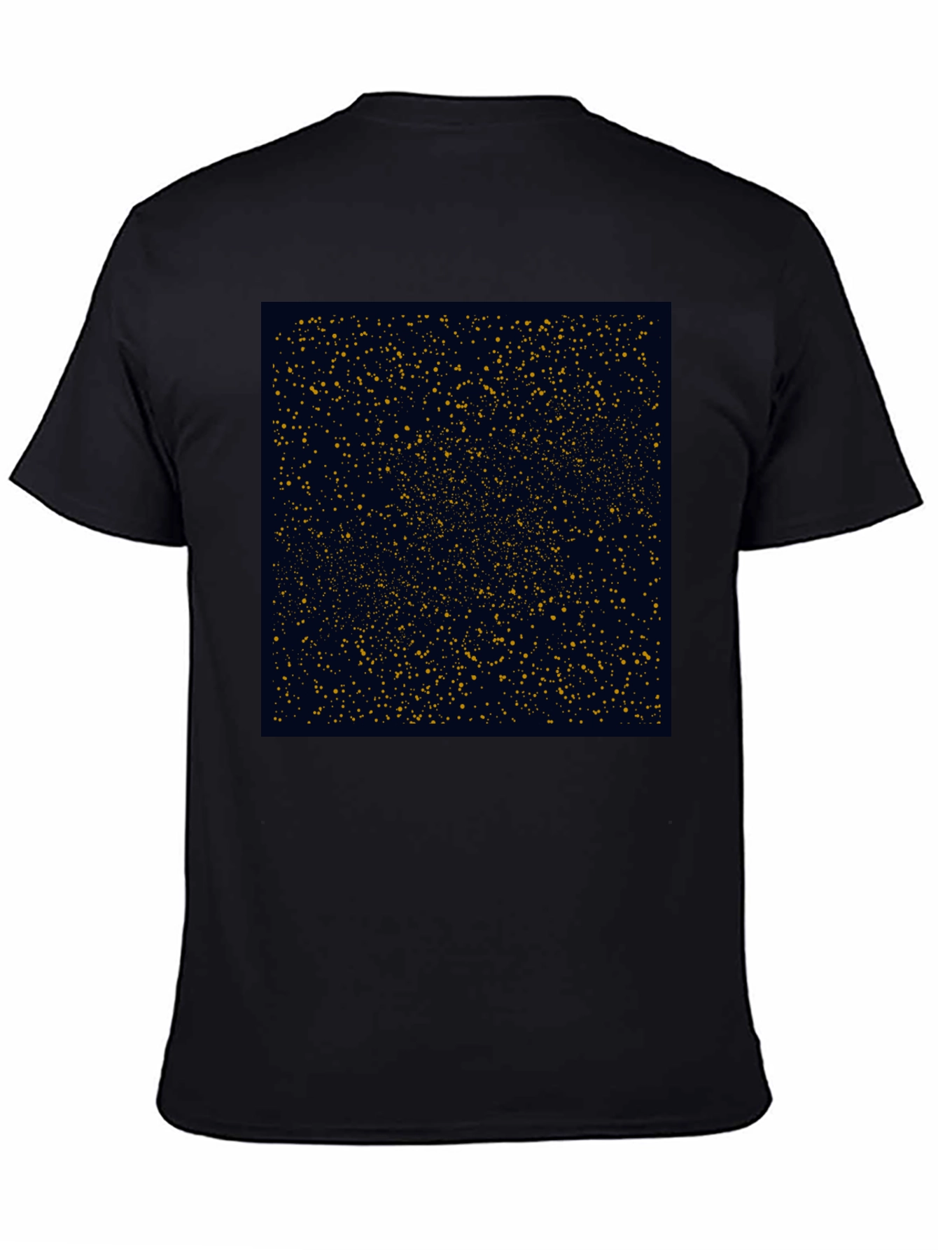 Black Starry Night T-Shirt - Black Cotton Blend view 4