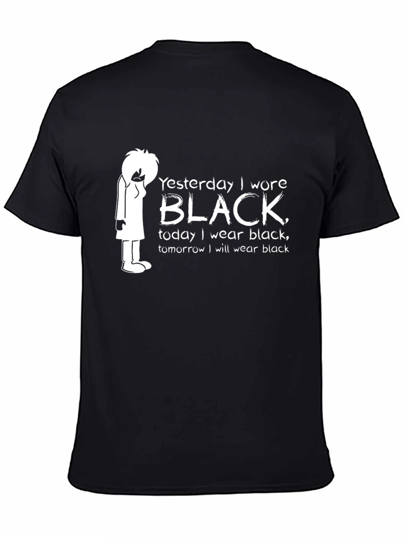 Black Emo Black T-Shirt: Yesterday I Wore Black view 4