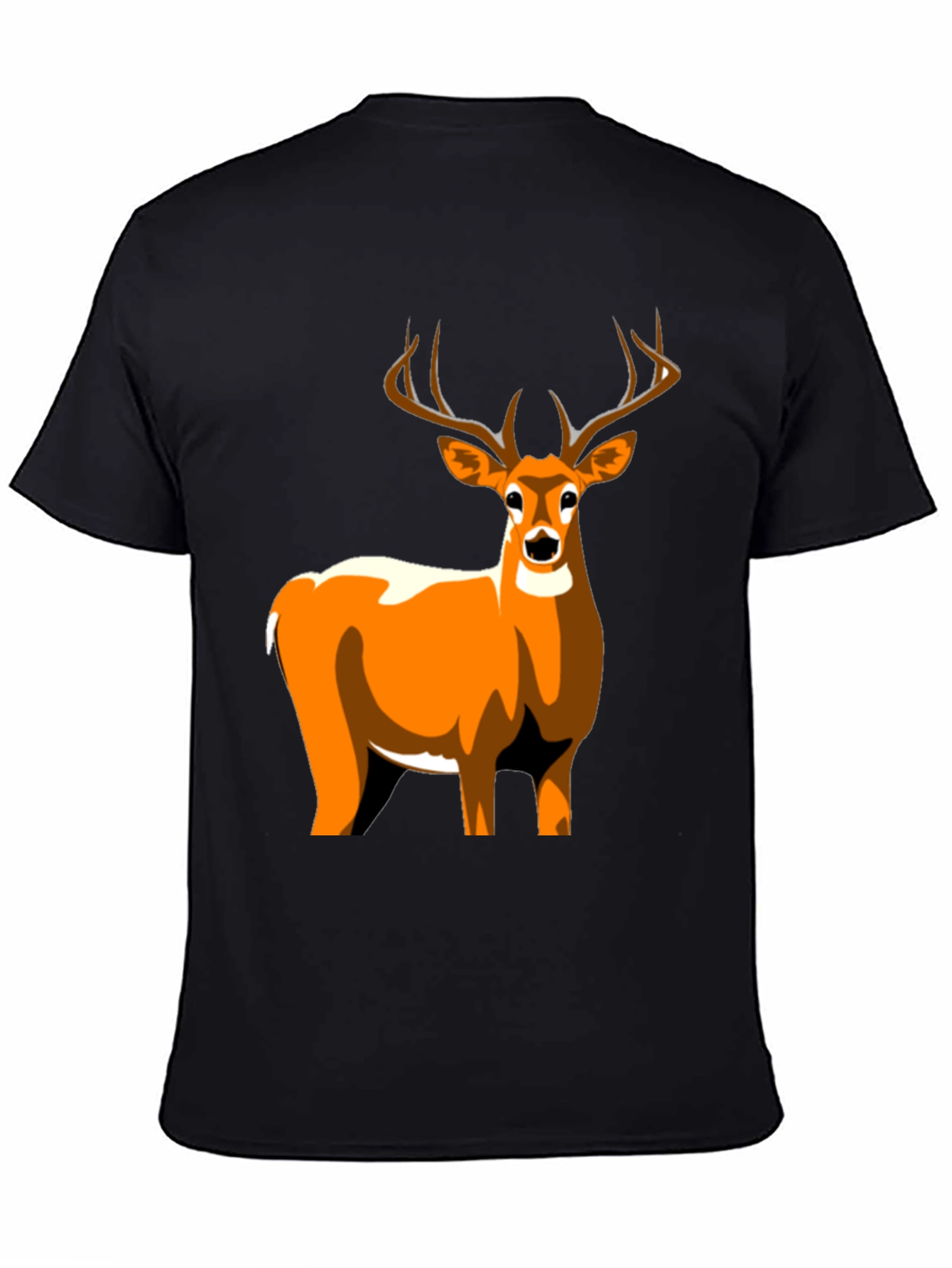 Black Deer Graphic Tee - Stylish Men's T-Shirt view 4