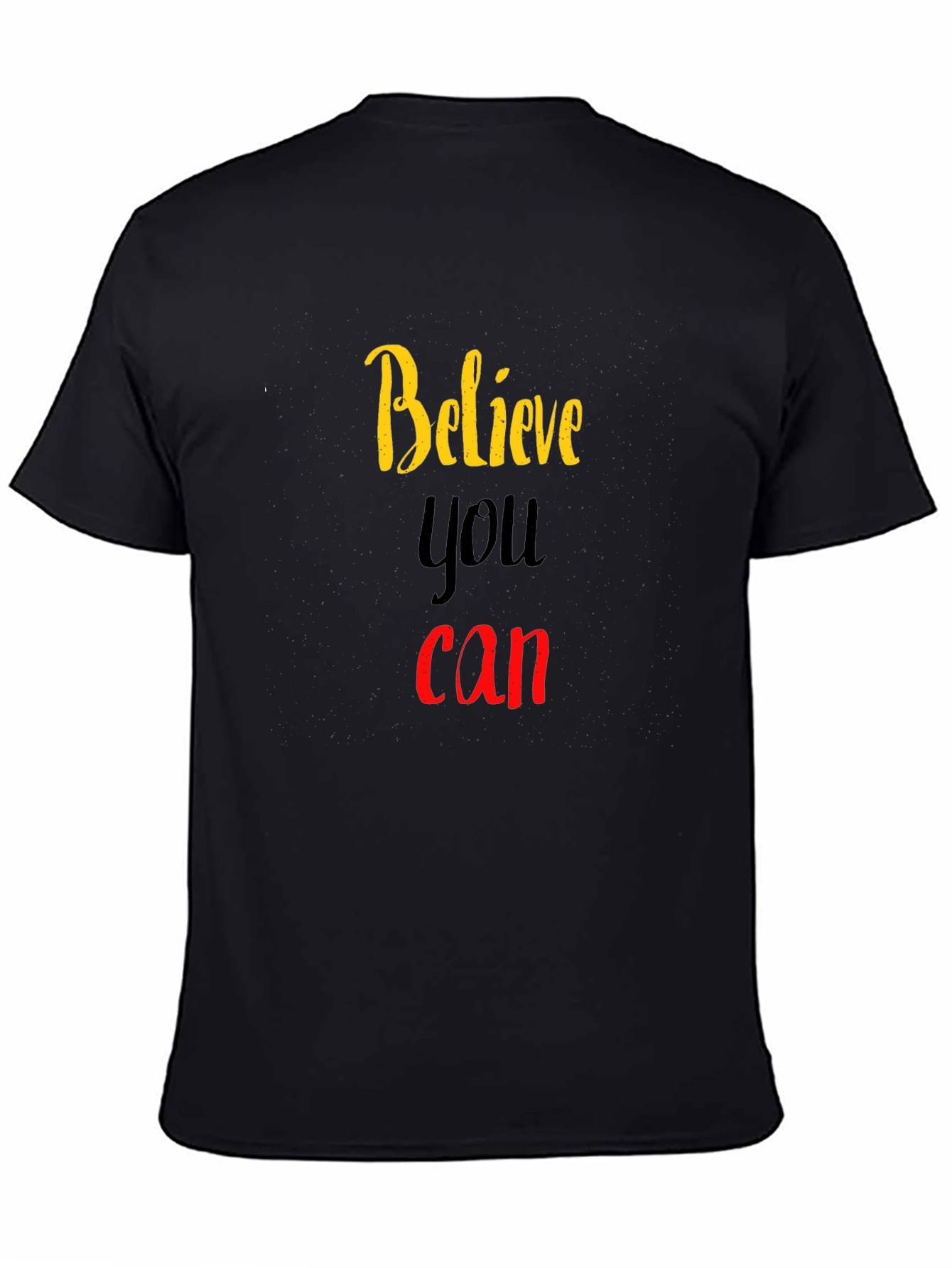 Black Believe You Can Graphic Tee view 4