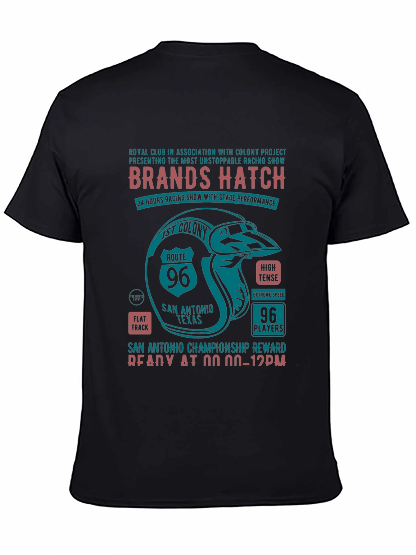 Black Brands Hatch Racing T-Shirt view 4