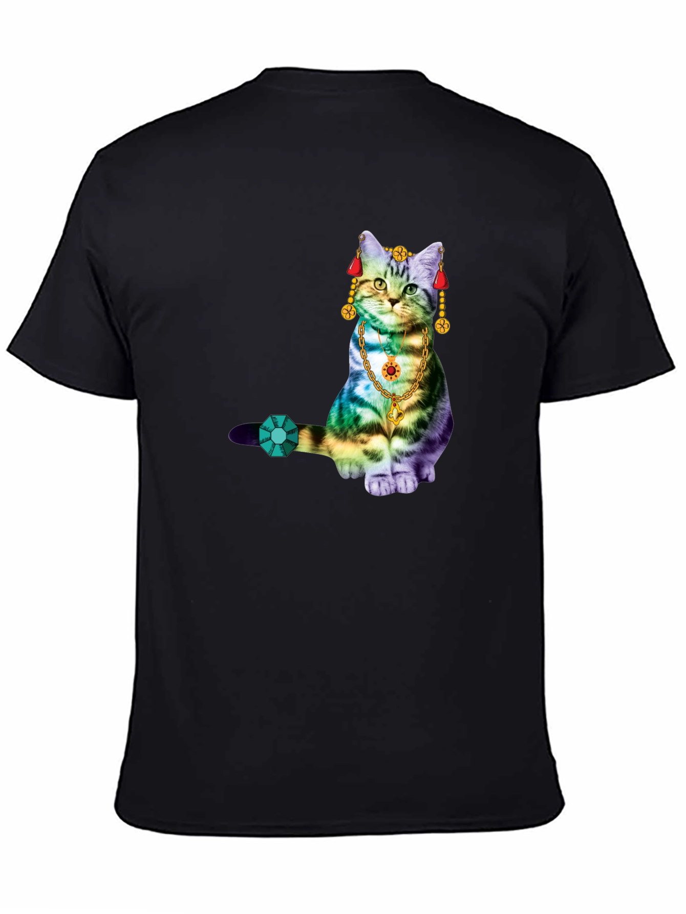 Black Cat Jewel T-Shirt - Black view 4