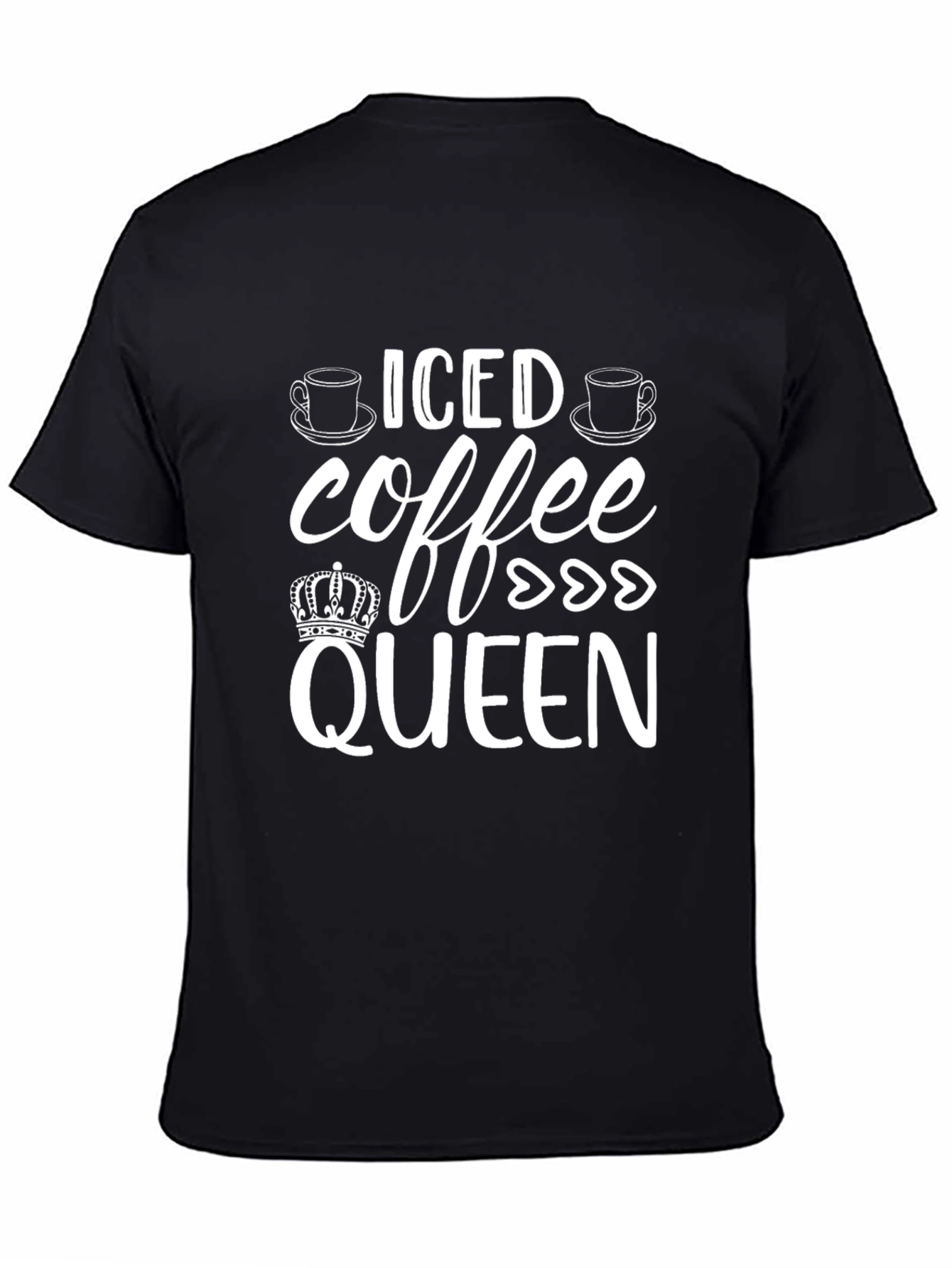 Black Iced Coffee Queen Graphic T-Shirt view 4