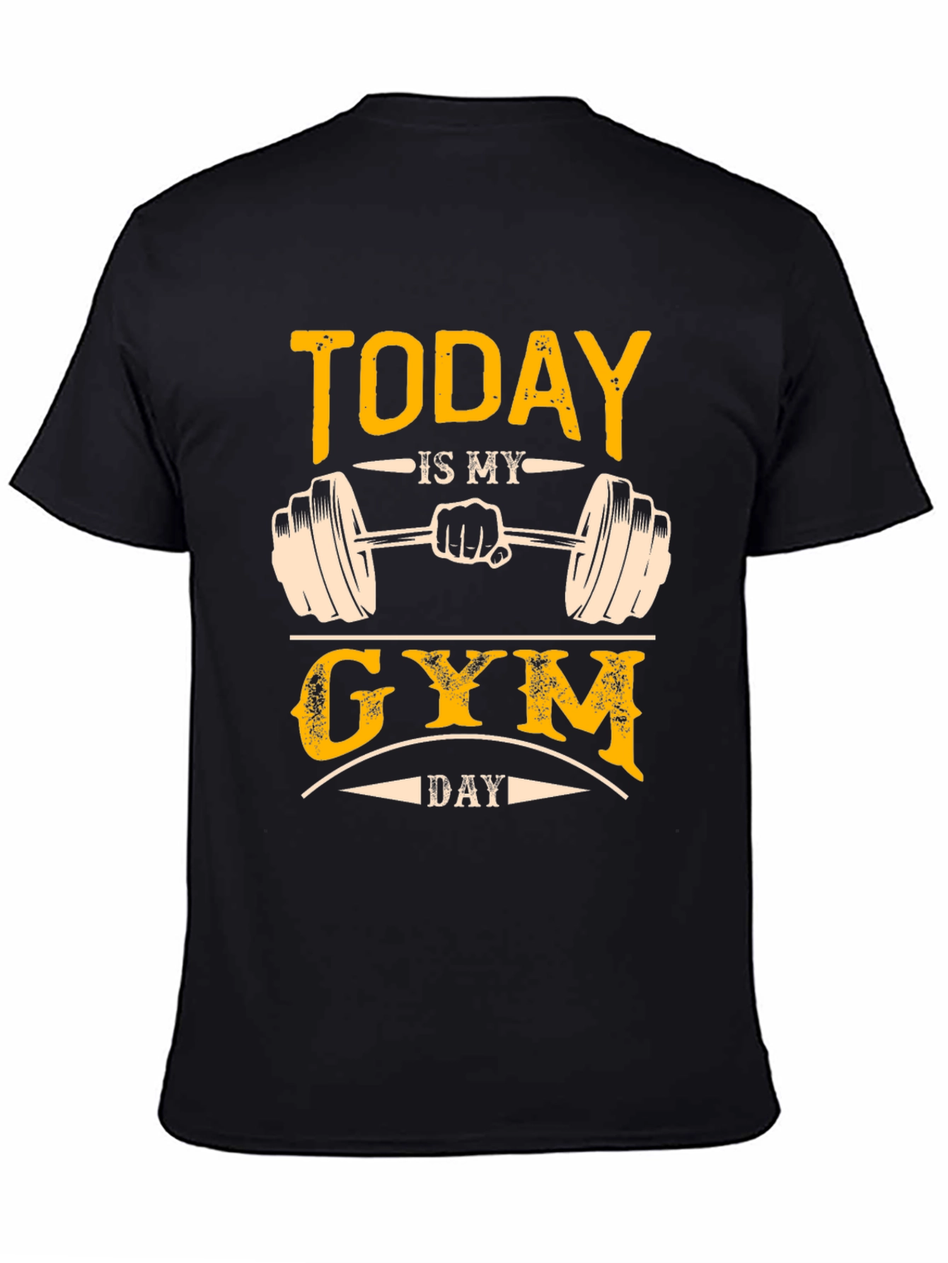 Black Today Is My Gym Day T-Shirt view 4