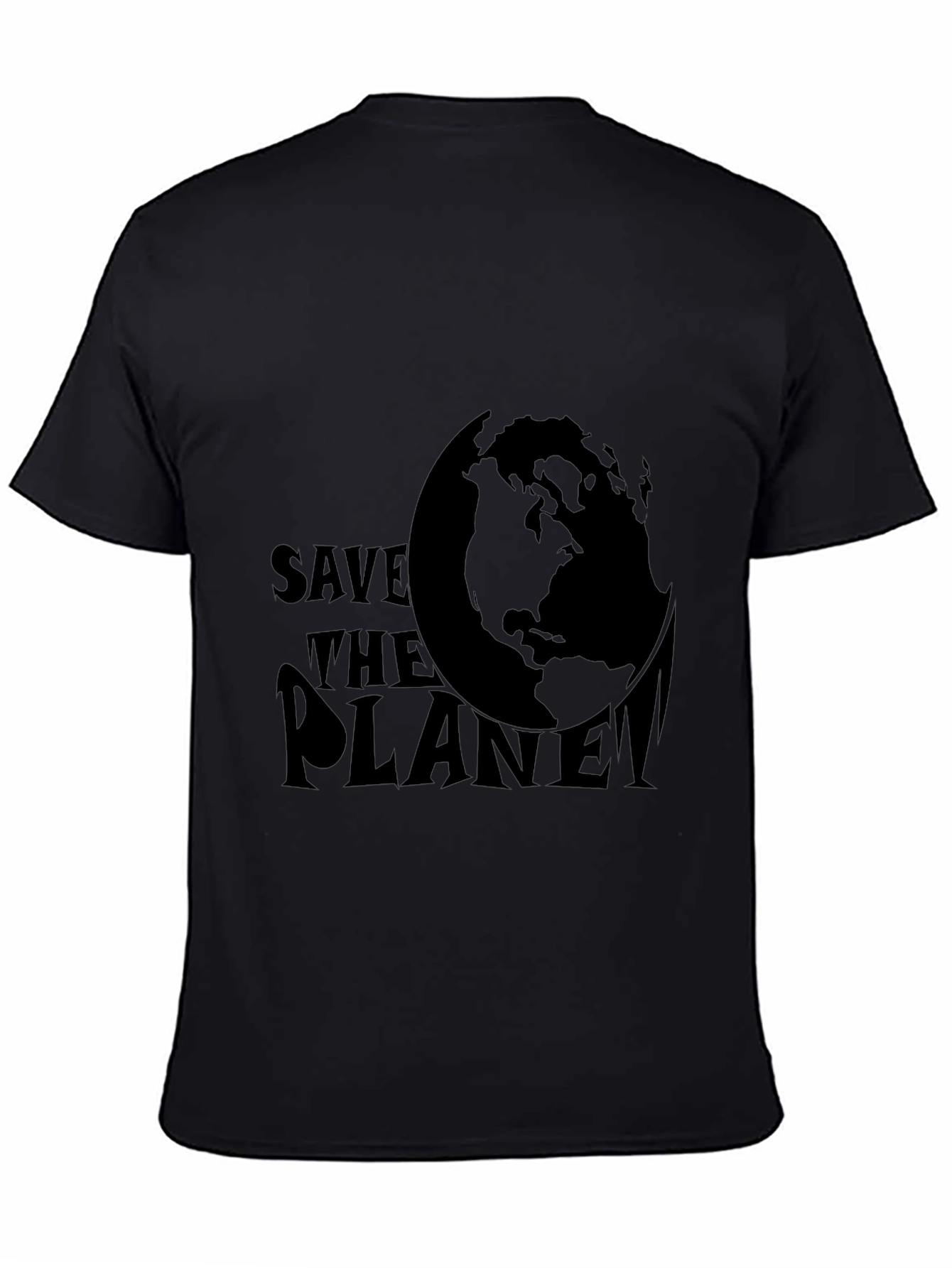 Black Save The Planet T-Shirt - Earth Day Tee view 4