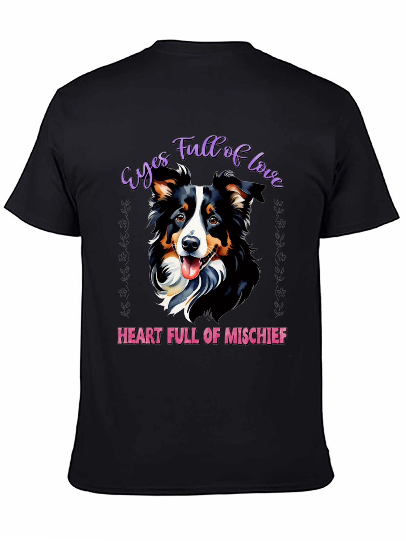 Black Eyes Full of Love Dog Graphic T-Shirt view 4