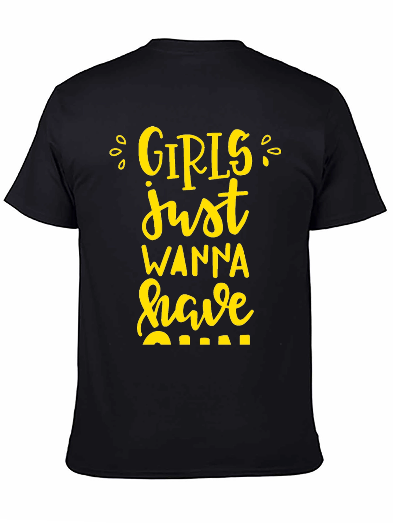 Black Girls Just Wanna Have Fun Black T-Shirt view 4