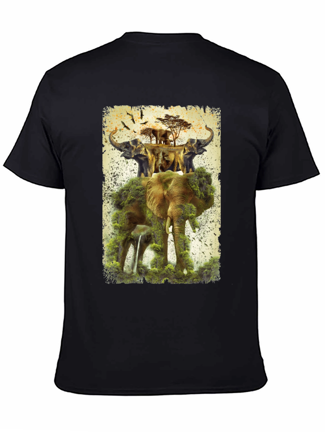 Black Elephant Kingdom Men's Graphic Tee view 4
