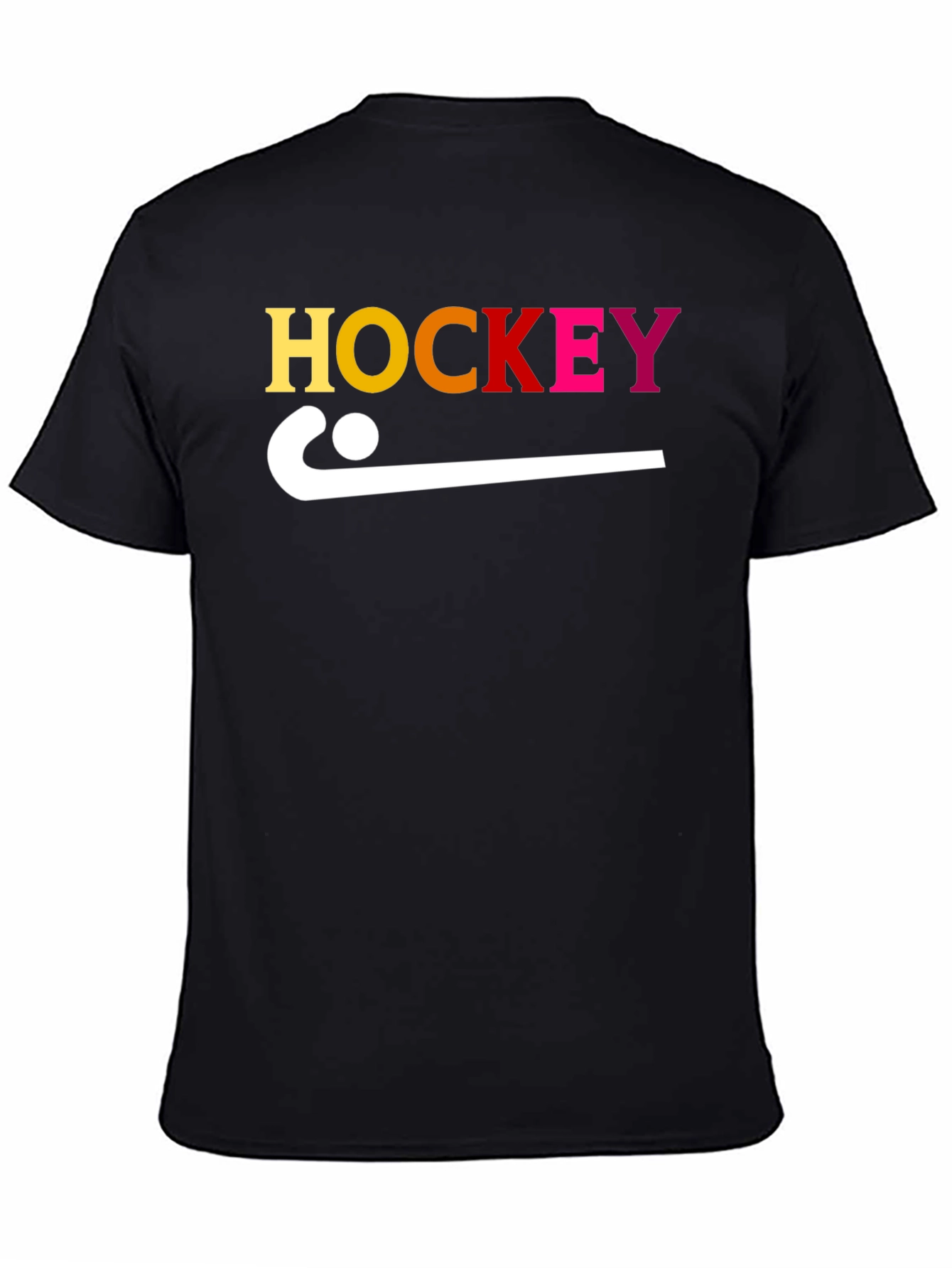 Black Hockey Stick Graphic Tee - Sporty Cotton T-Shirt view 4
