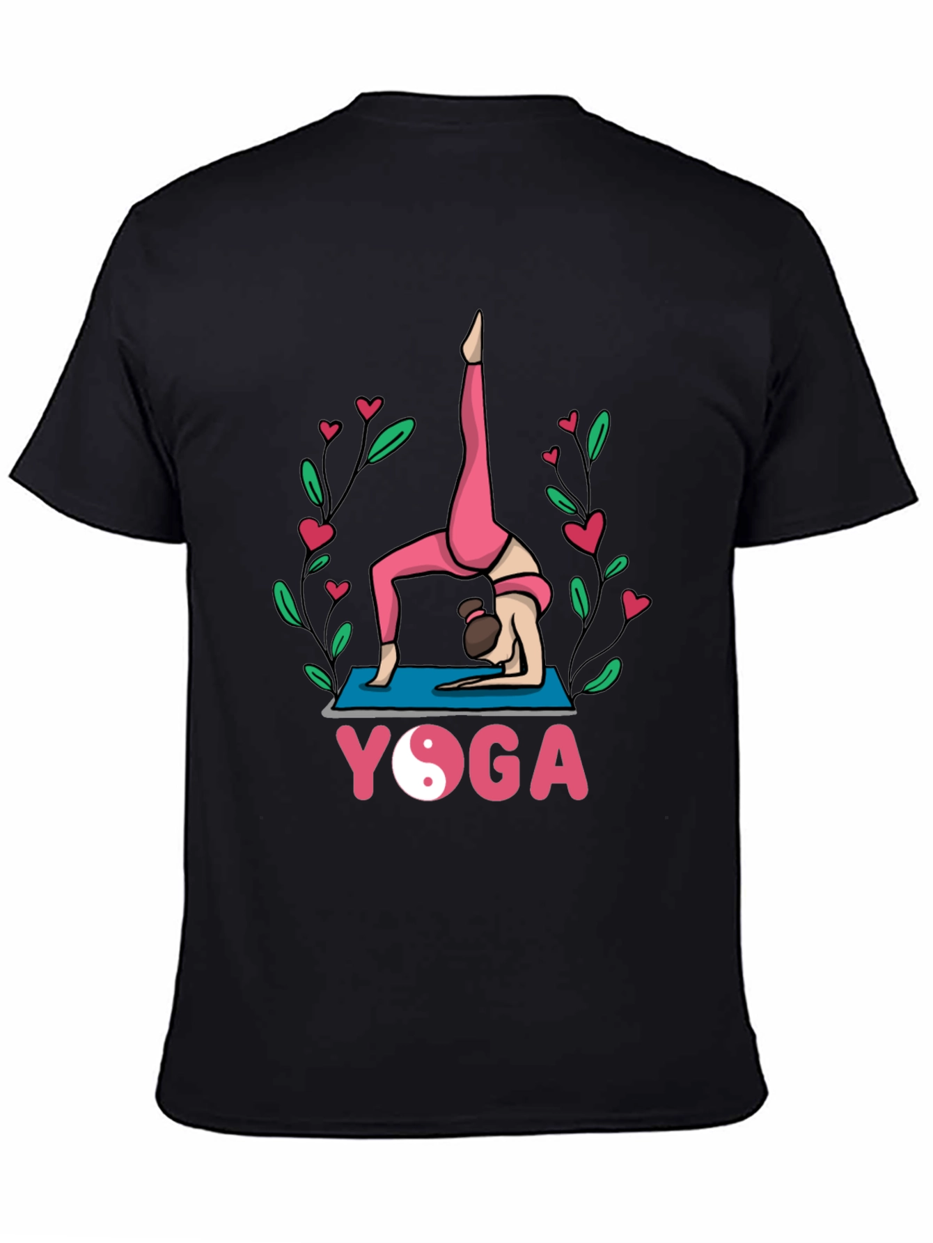 Black Yoga Pose Graphic Tee - Meditative Style view 4